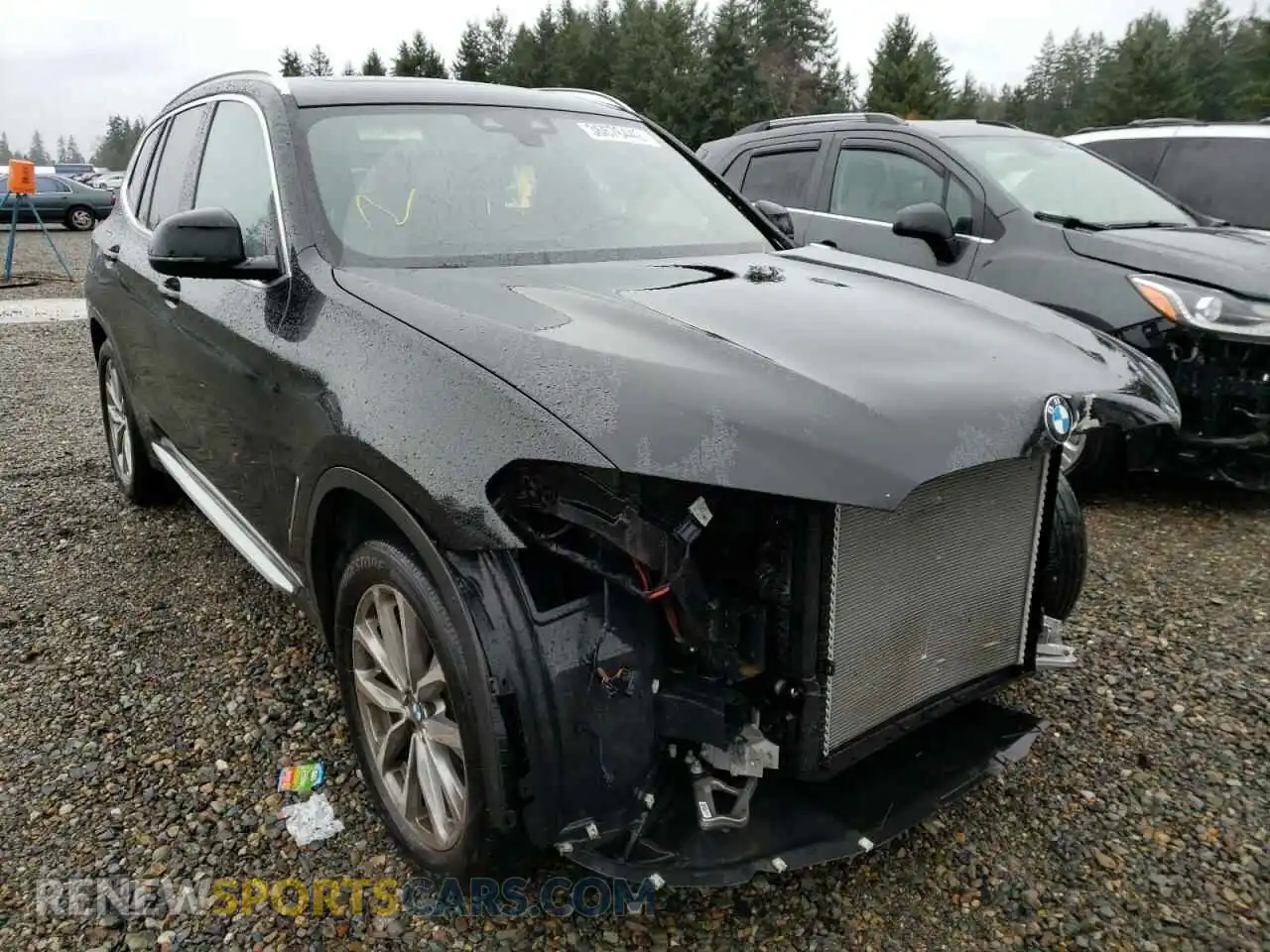 1 Photograph of a damaged car 5UXTR9C55KLE20130 BMW X3 2019