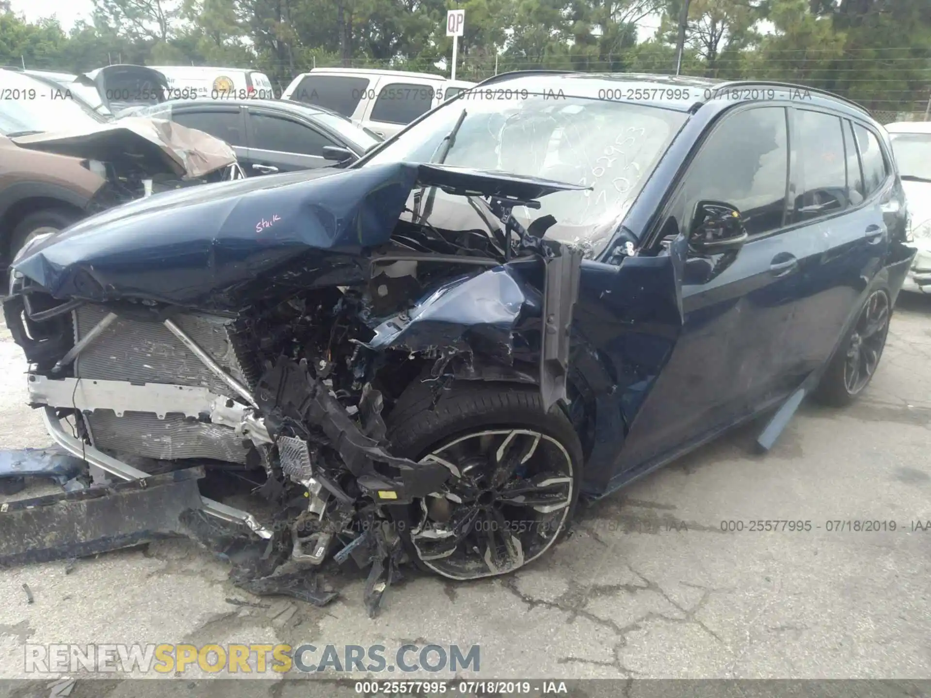 2 Photograph of a damaged car 5UXTS3C55K0Z02953 BMW X3 2019