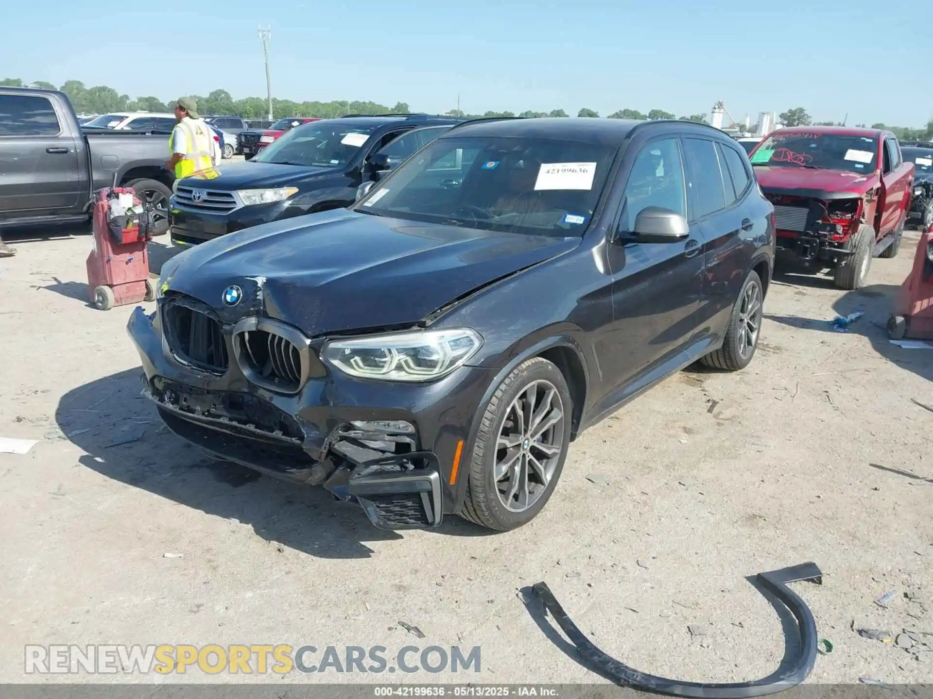 2 Photograph of a damaged car 5UXTS3C56K0Z07174 BMW X3 2019
