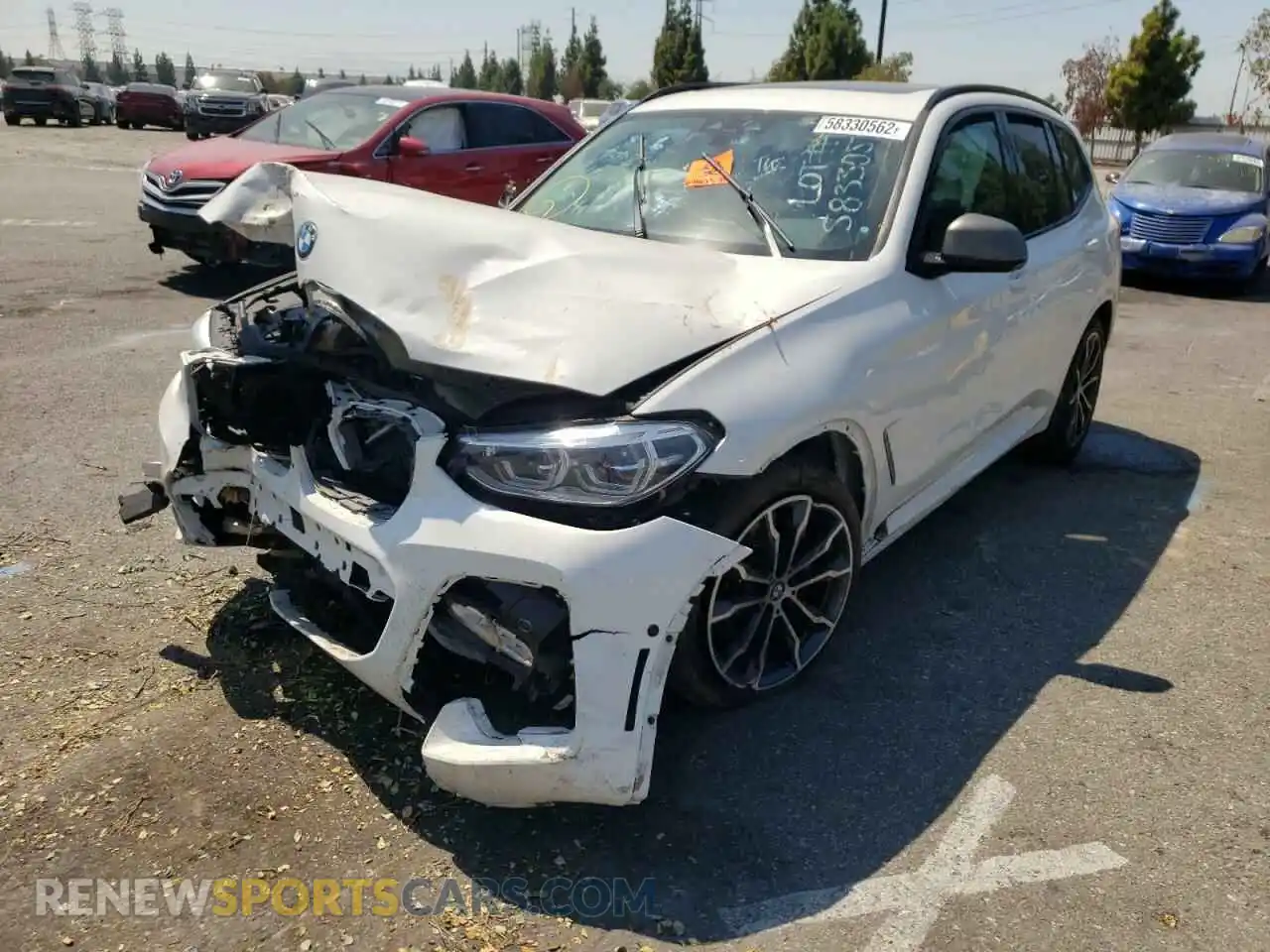 2 Photograph of a damaged car 5UXTS3C58K0Z05779 BMW X3 2019