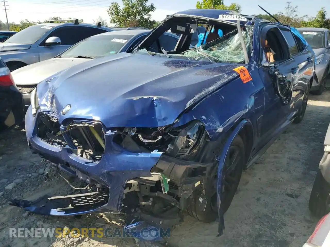 1 Photograph of a damaged car 5UXTS3C59K0Z05855 BMW X3 2019