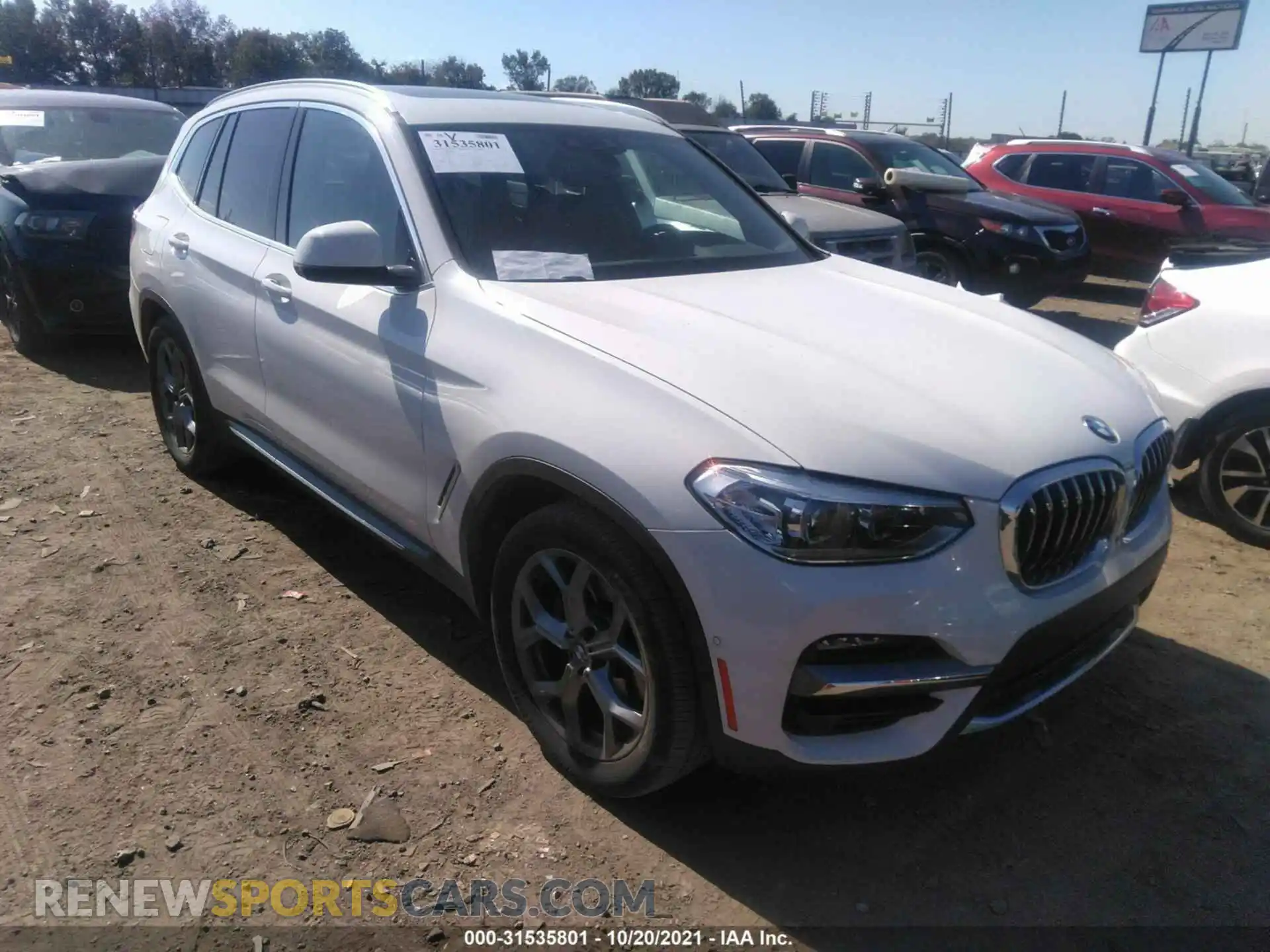 1 Photograph of a damaged car 5UXTY3C03L9C44357 BMW X3 2020