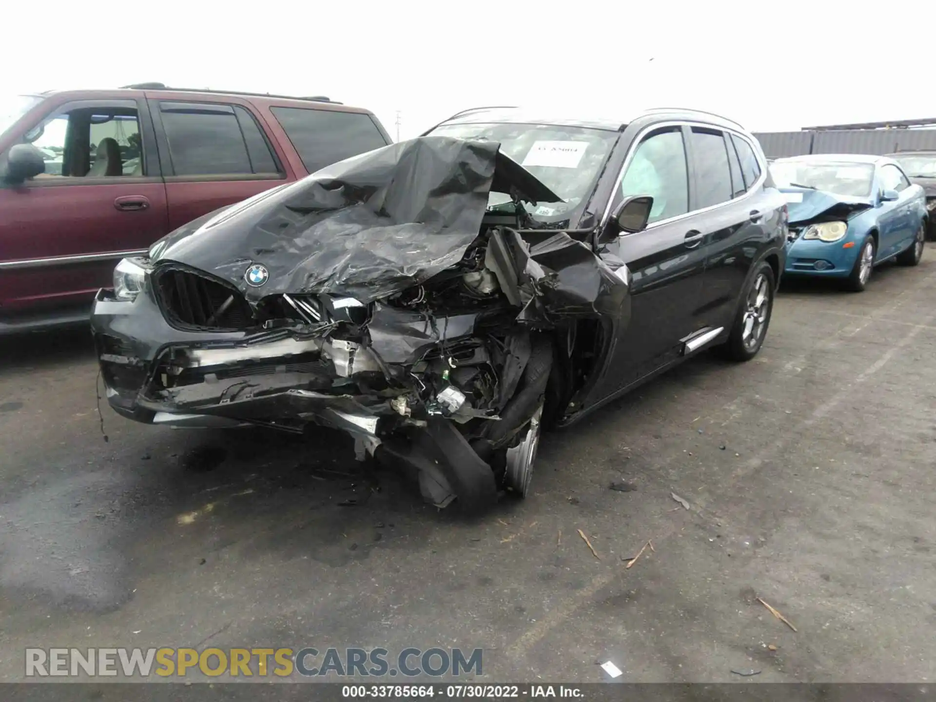 2 Фотография поврежденного автомобиля 5UXTY3C05L9C47583 BMW X3 2020