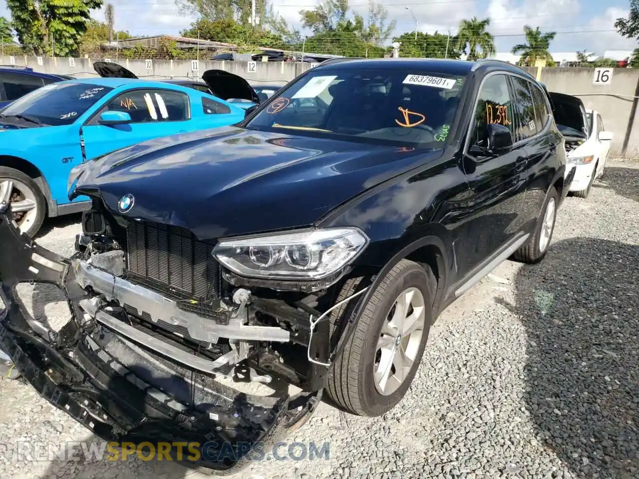 2 Photograph of a damaged car 5UXTY3C05L9C51391 BMW X3 2020