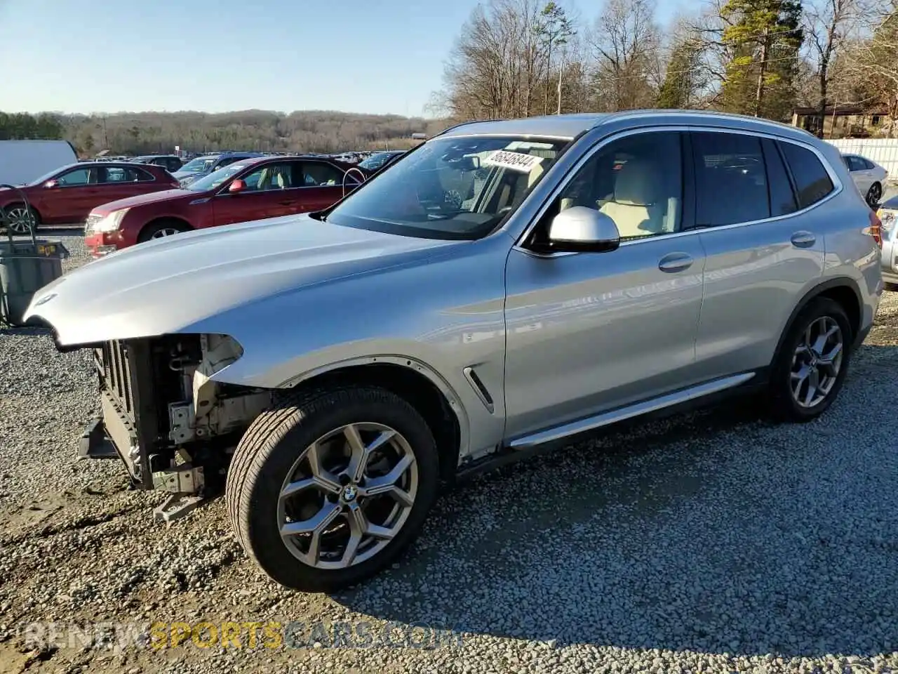 1 Photograph of a damaged car 5UXTY3C06L9D60359 BMW X3 2020