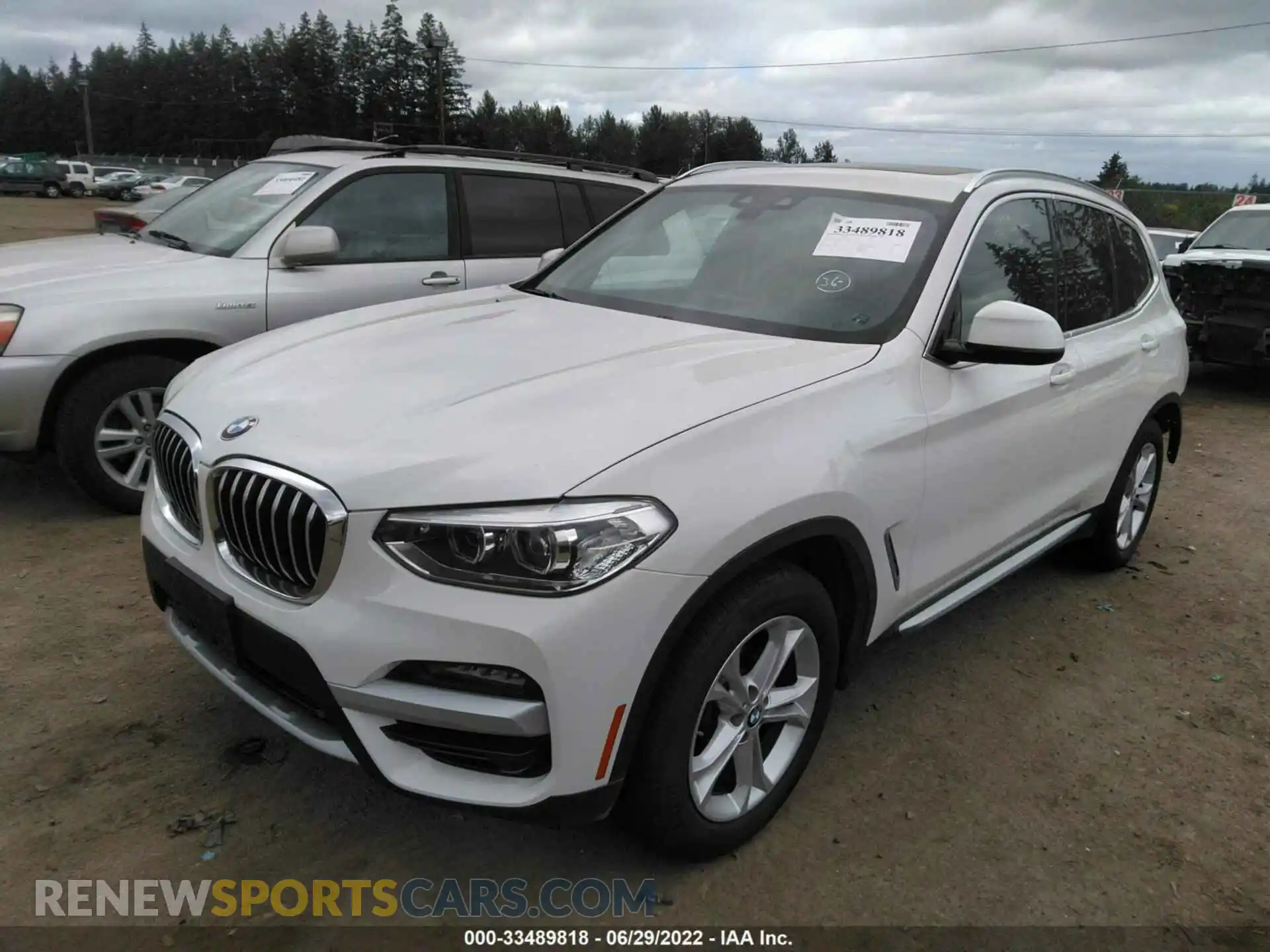 2 Photograph of a damaged car 5UXTY3C09LLE55436 BMW X3 2020
