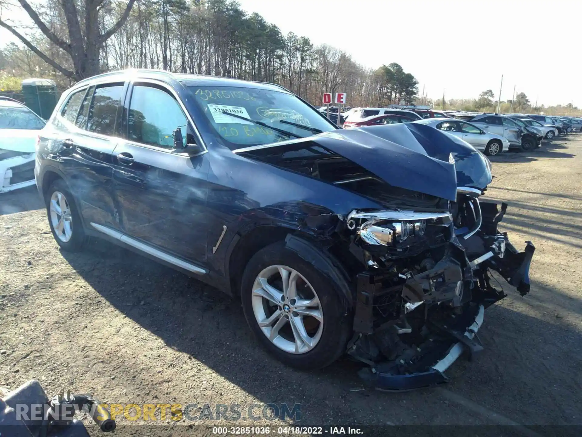 1 Photograph of a damaged car 5UXTY5C00L9B34636 BMW X3 2020