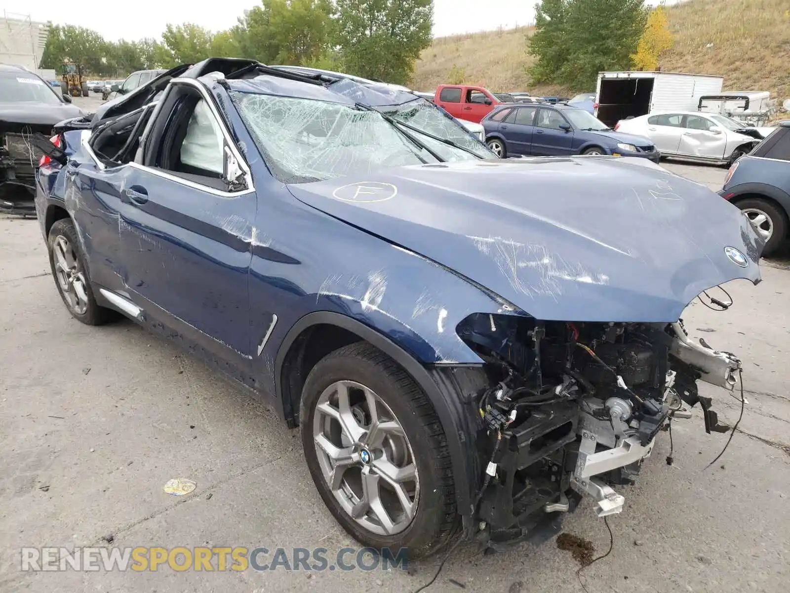 1 Photograph of a damaged car 5UXTY5C01LLT36191 BMW X3 2020