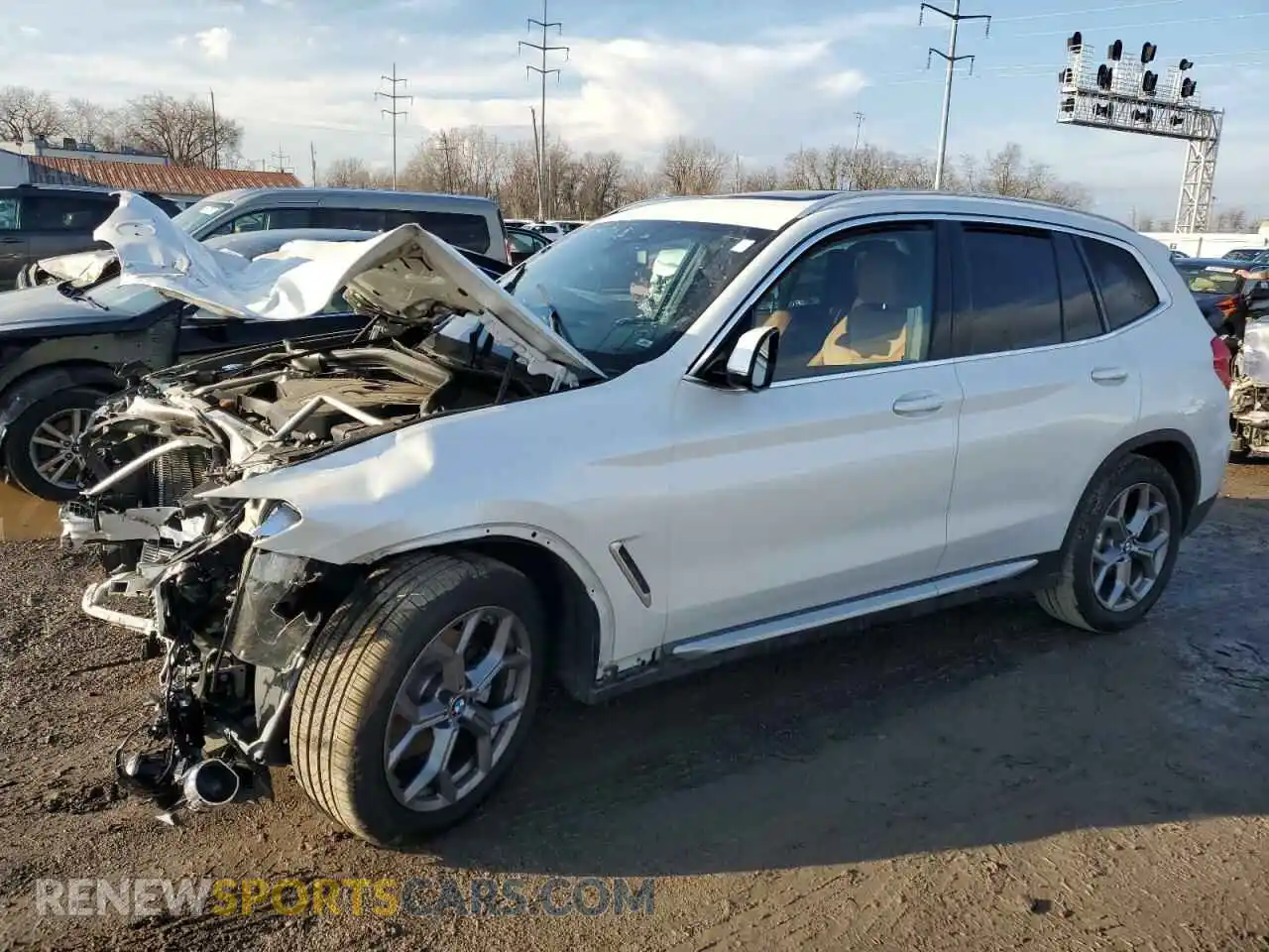 1 Photograph of a damaged car 5UXTY5C02L9B28420 BMW X3 2020