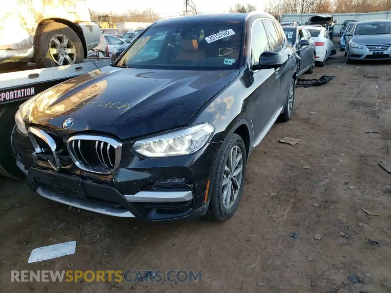 2 fotografías del automóvil dañado 5UXTY5C02LLT35275 BMW X3 2020