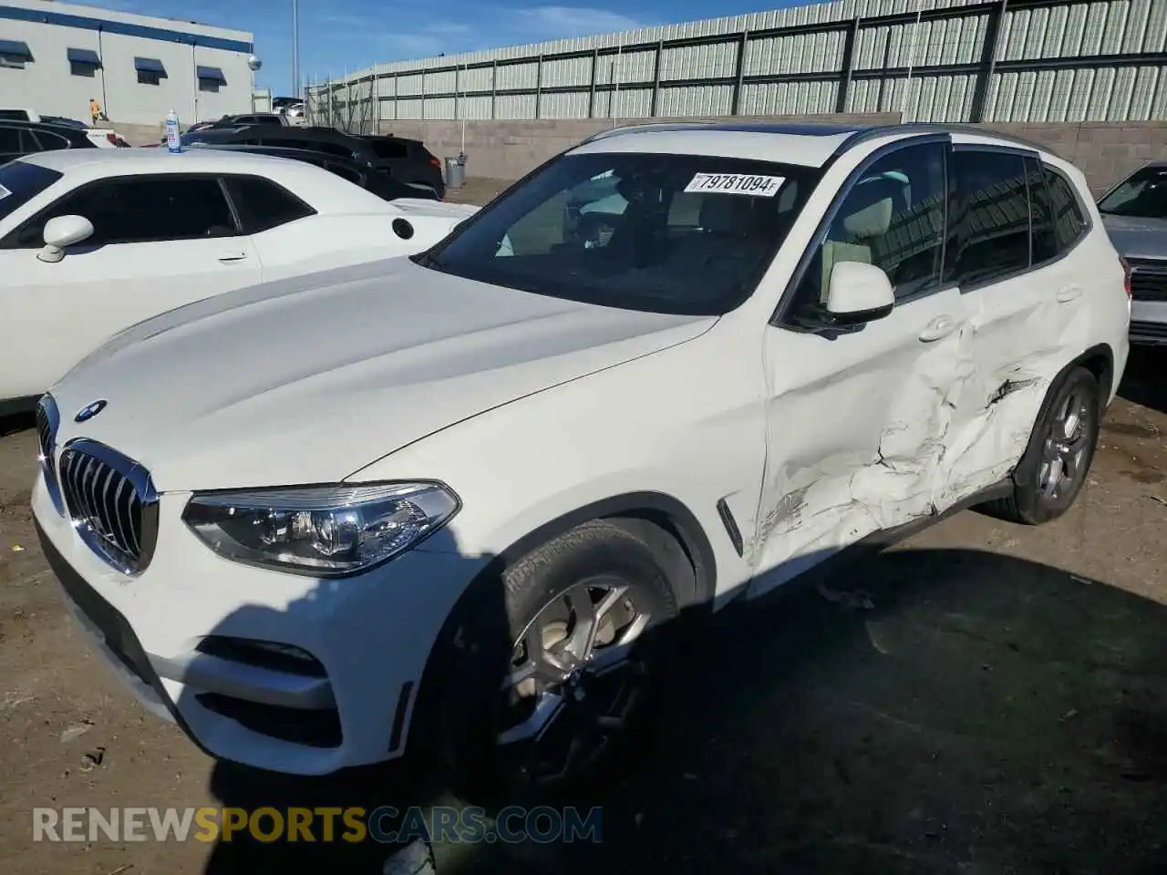 1 Photograph of a damaged car 5UXTY5C04L9C12383 BMW X3 2020