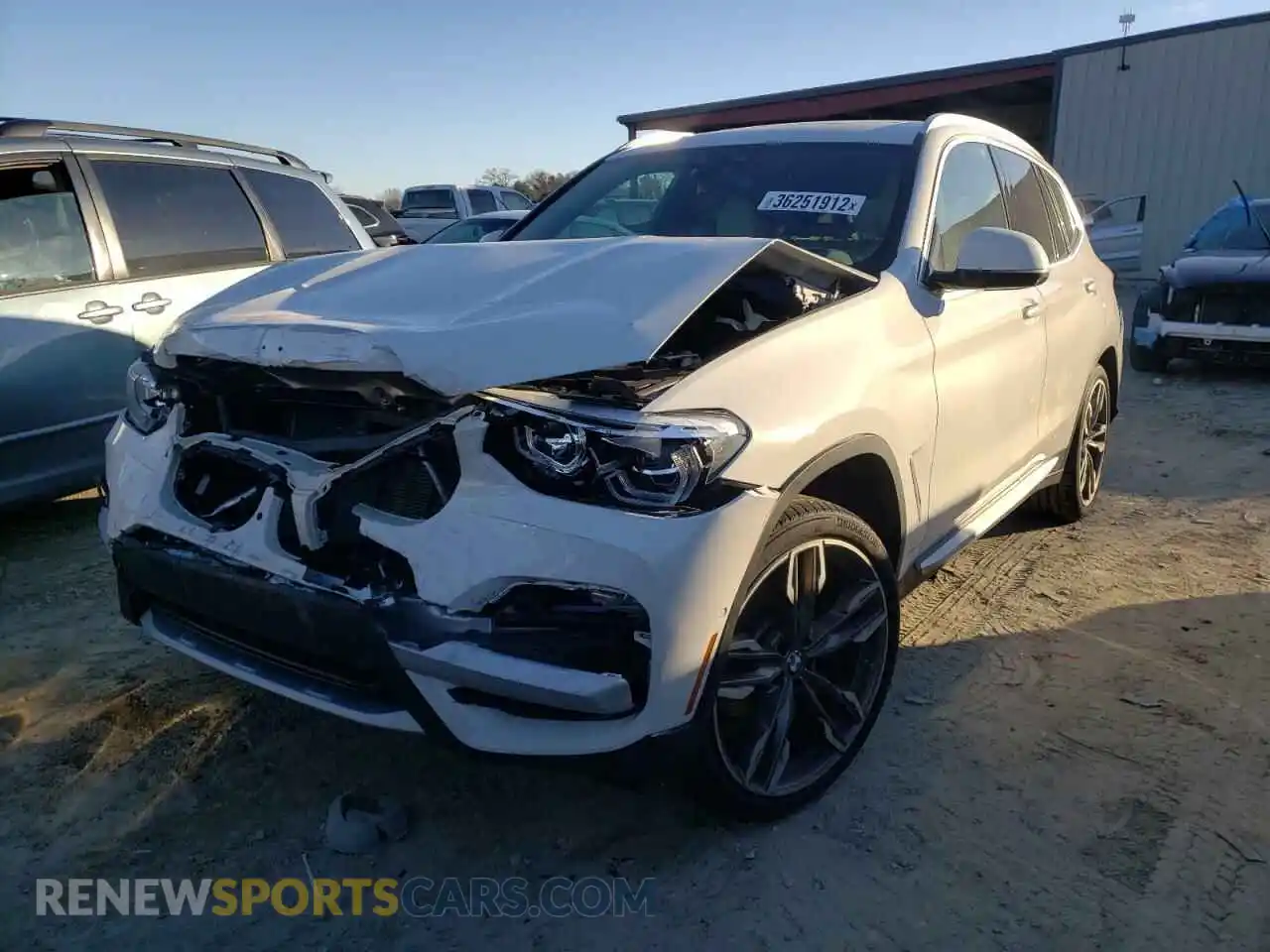 2 fotografías del automóvil dañado 5UXTY5C04L9C19110 BMW X3 2020