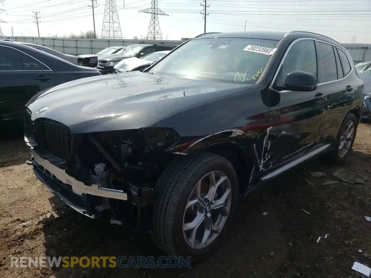 2 Photograph of a damaged car 5UXTY5C04L9D66530 BMW X3 2020