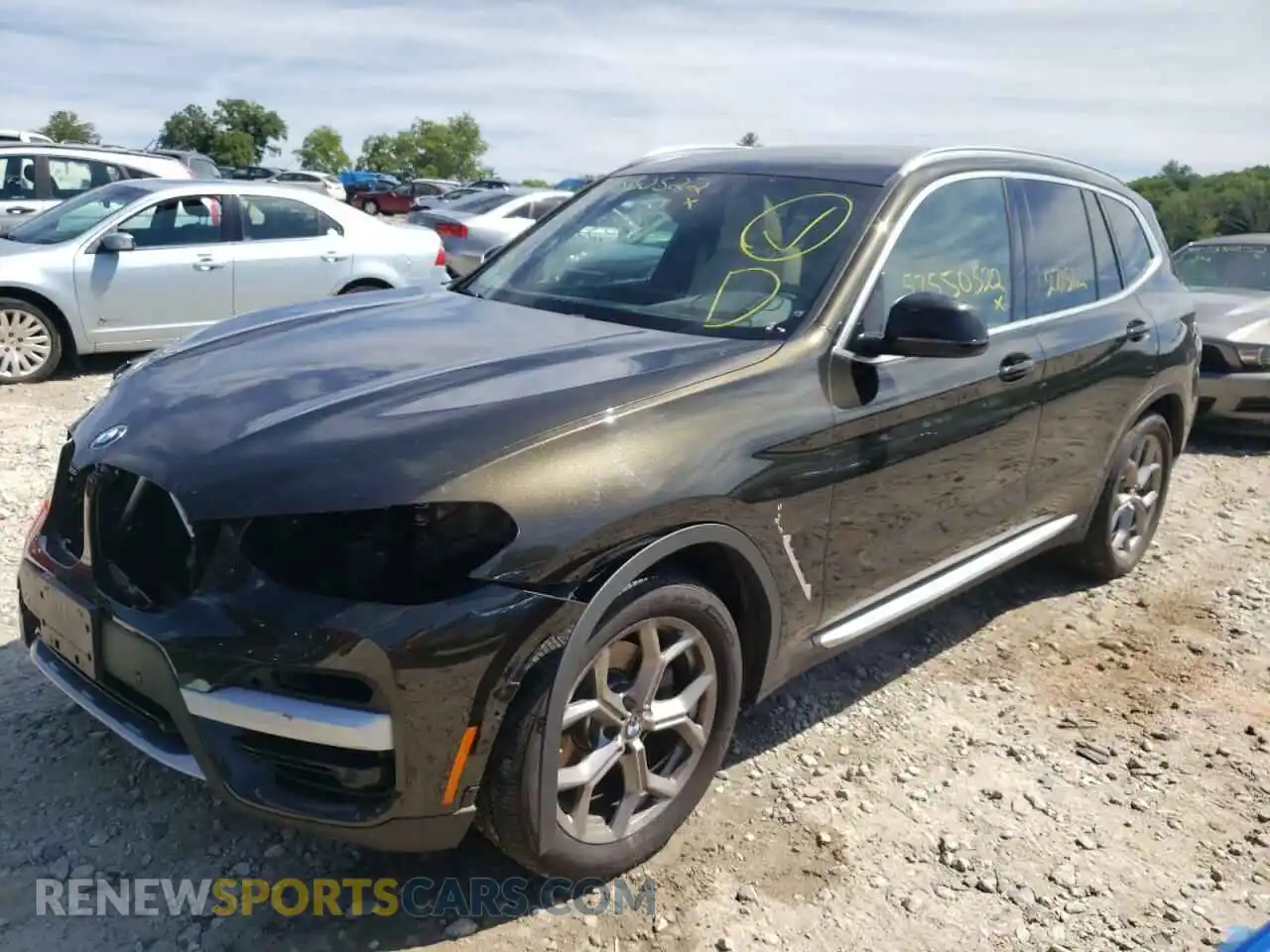 2 Photograph of a damaged car 5UXTY5C05L9B63792 BMW X3 2020