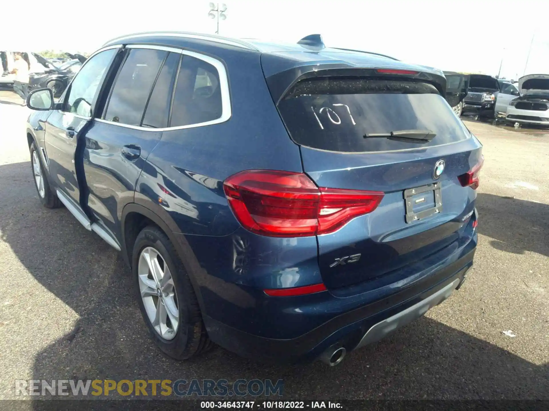 3 Photograph of a damaged car 5UXTY5C05LLT34900 BMW X3 2020