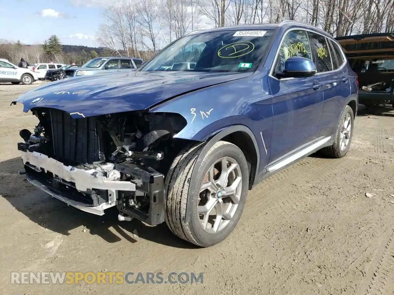 2 Photograph of a damaged car 5UXTY5C08LLT36429 BMW X3 2020