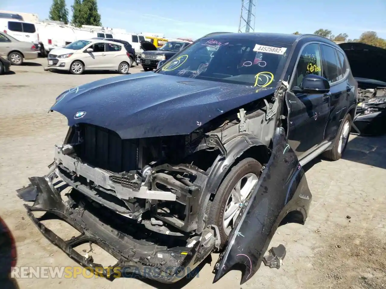 2 Photograph of a damaged car 5UXTY5C09L9B41505 BMW X3 2020