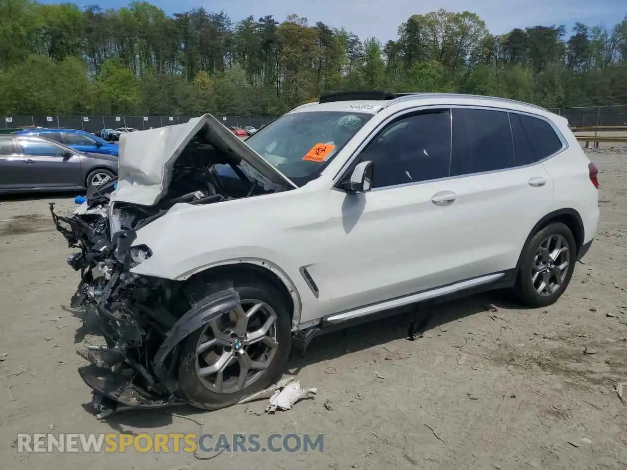 1 Photograph of a damaged car 5UXTY5C09LLT33023 BMW X3 2020