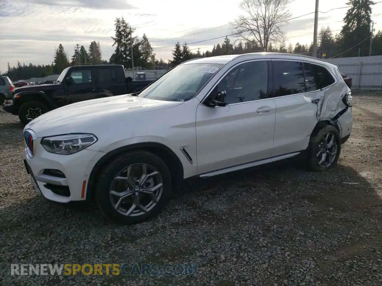 1 Photograph of a damaged car 5UXTY5C0XLLT32740 BMW X3 2020
