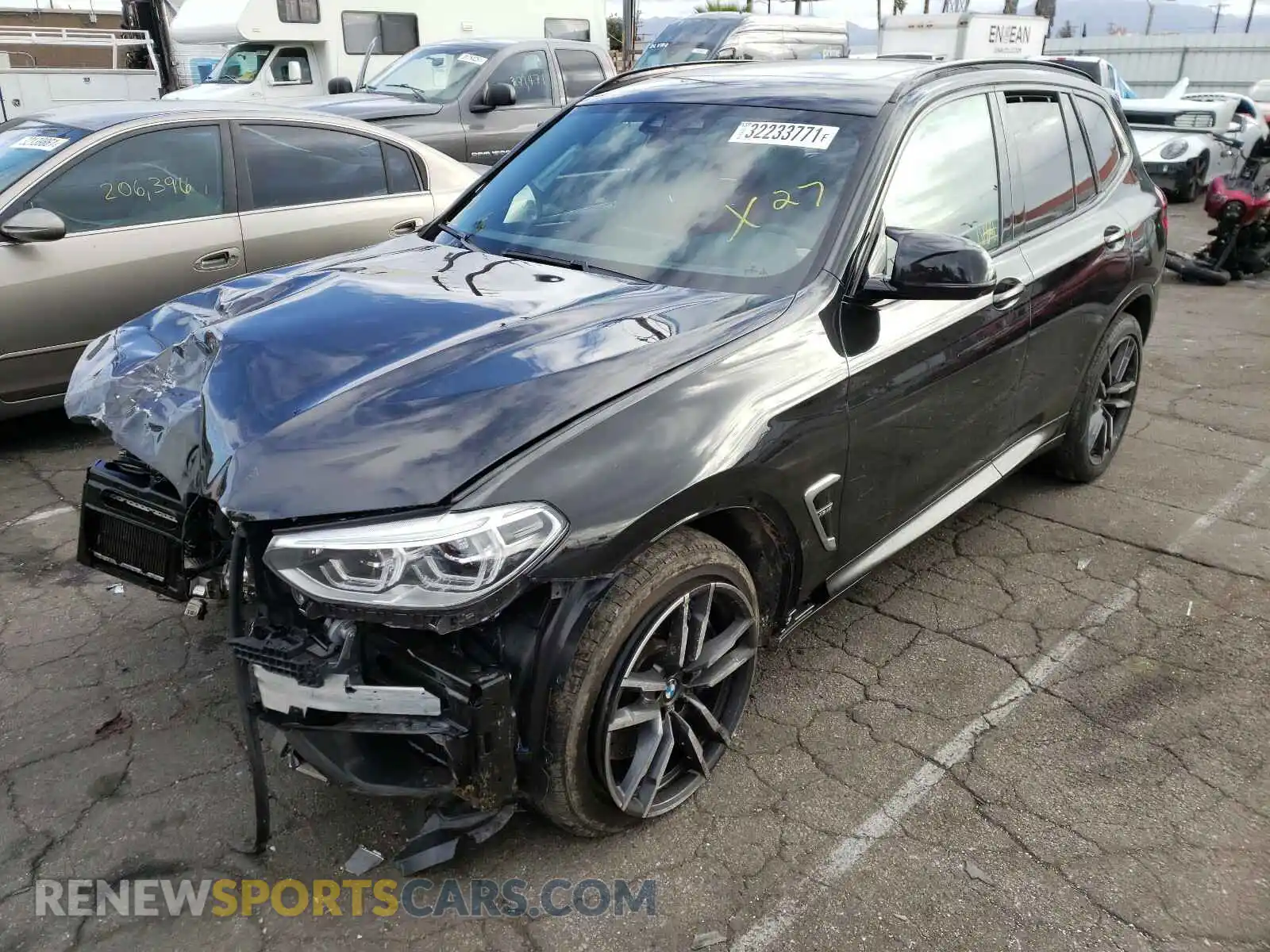 2 fotografías del automóvil dañado 5YMTS0C05L9B20650 BMW X3 2020