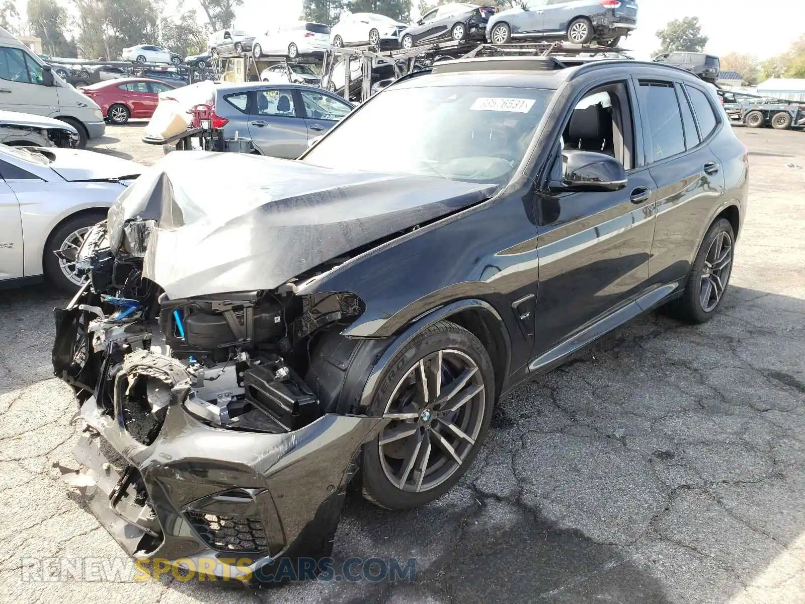 2 fotografías del automóvil dañado 5YMTS0C09L9C30536 BMW X3 2020