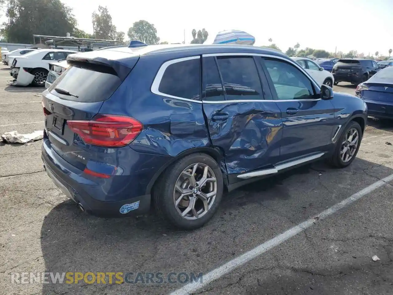 3 fotografías del automóvil dañado 5UXTS1C00M9F16290 BMW X3 2021