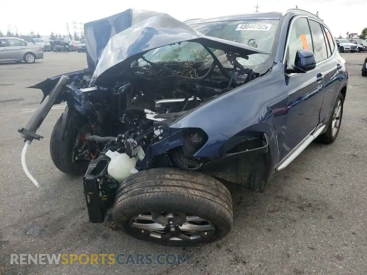 2 Photograph of a damaged car 5UXTS1C04M9H44163 BMW X3 2021