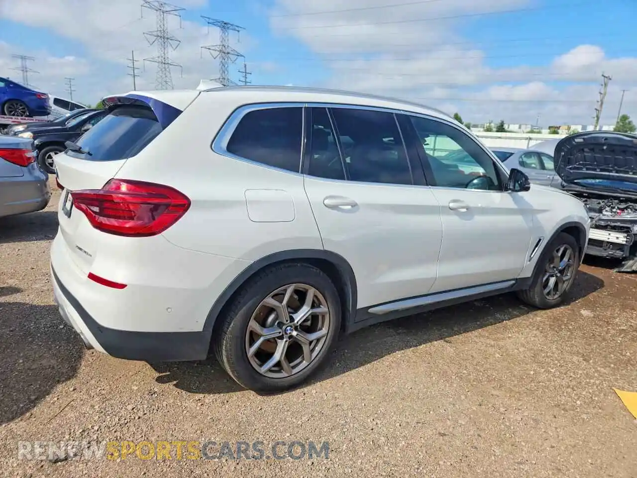 3 fotografías del automóvil dañado 5UXTS1C06M9G38541 BMW X3 2021