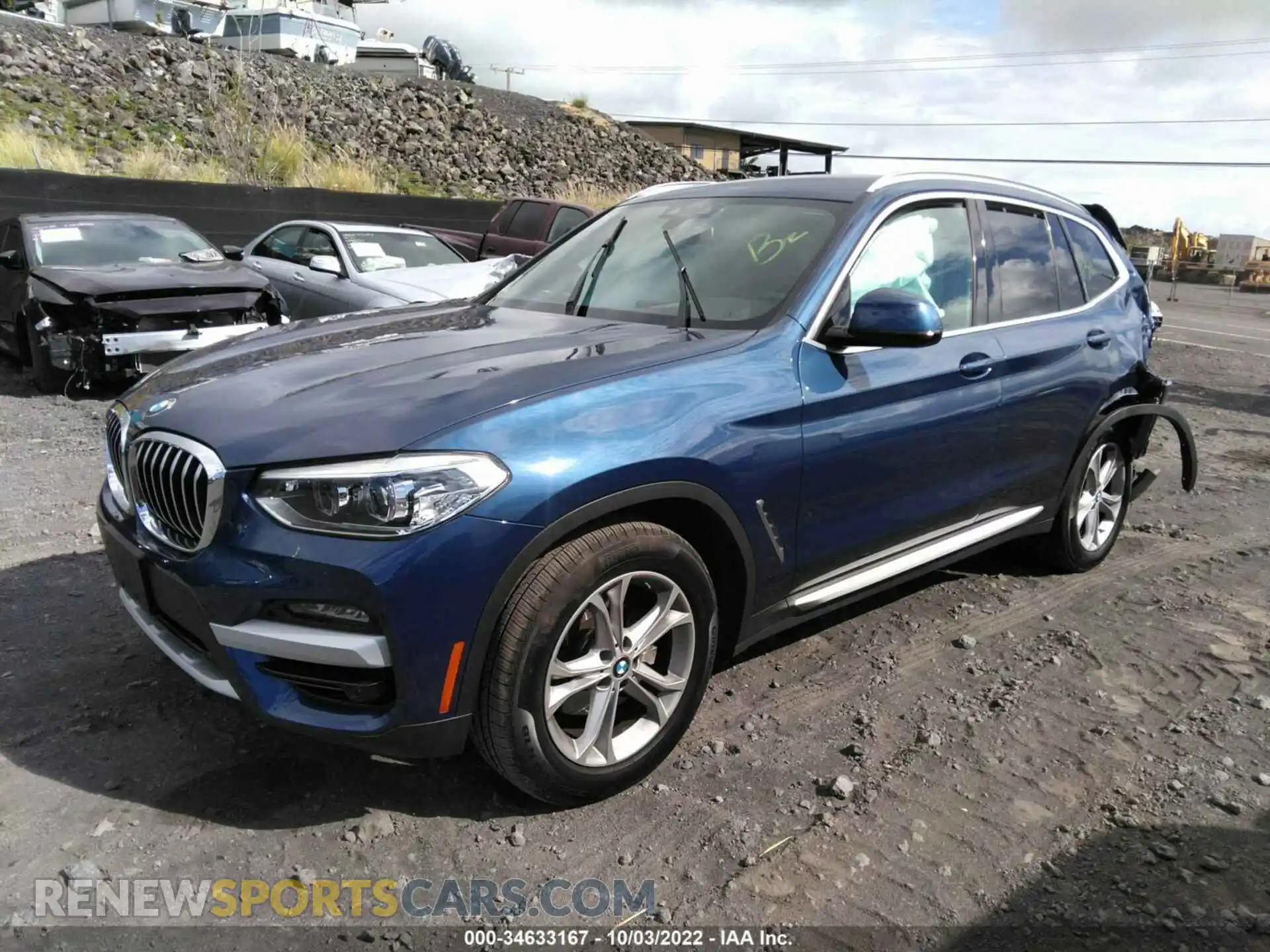2 fotografías del automóvil dañado 5UXTY3C01M9E00199 BMW X3 2021