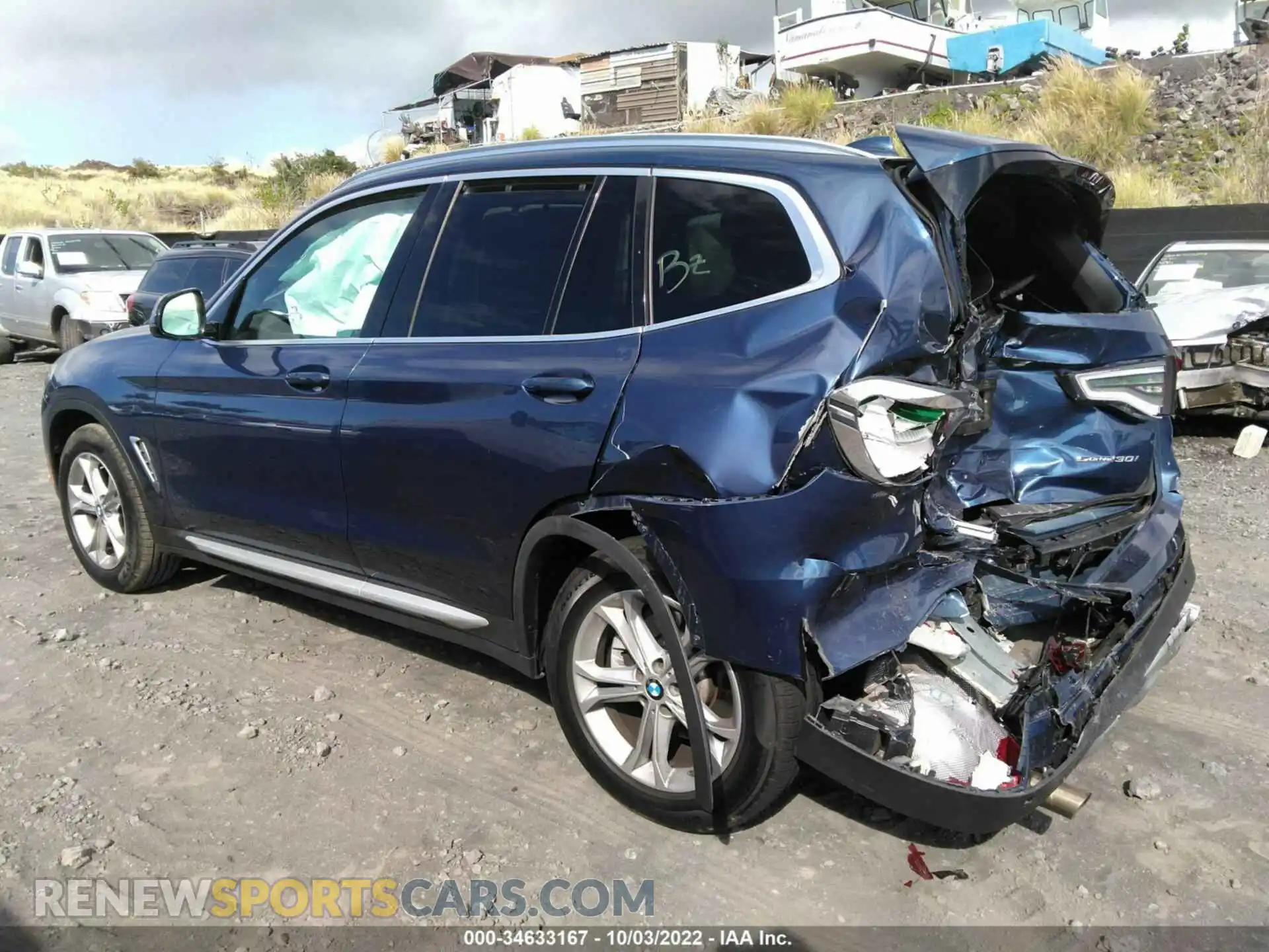 3 fotografías del automóvil dañado 5UXTY3C01M9E00199 BMW X3 2021