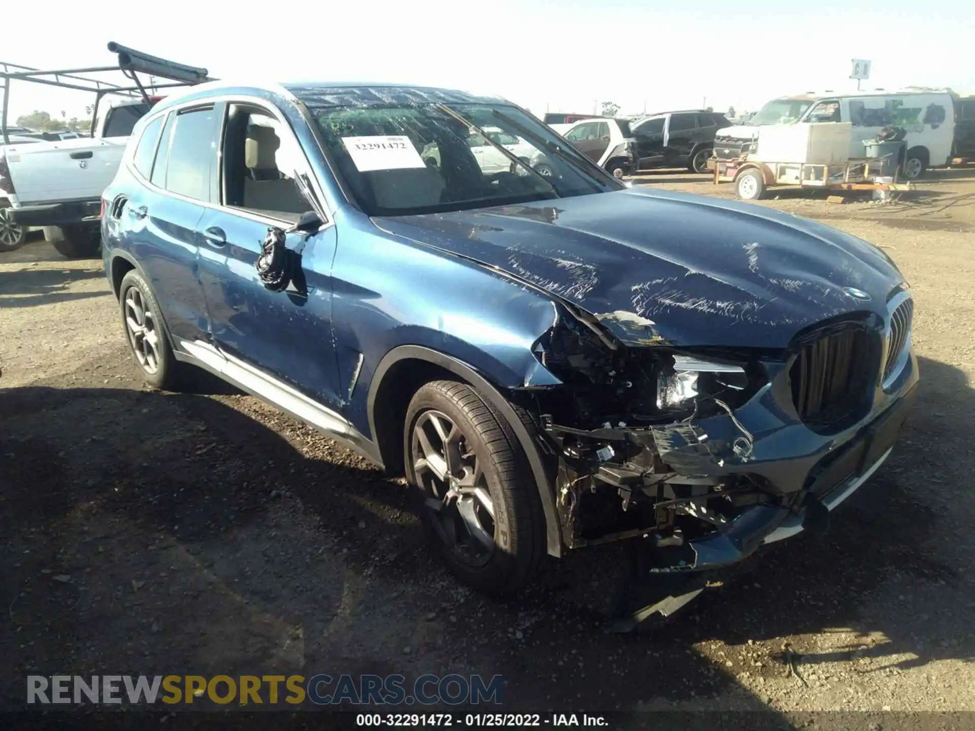 1 Фотография поврежденного автомобиля 5UXTY3C01M9E55123 BMW X3 2021