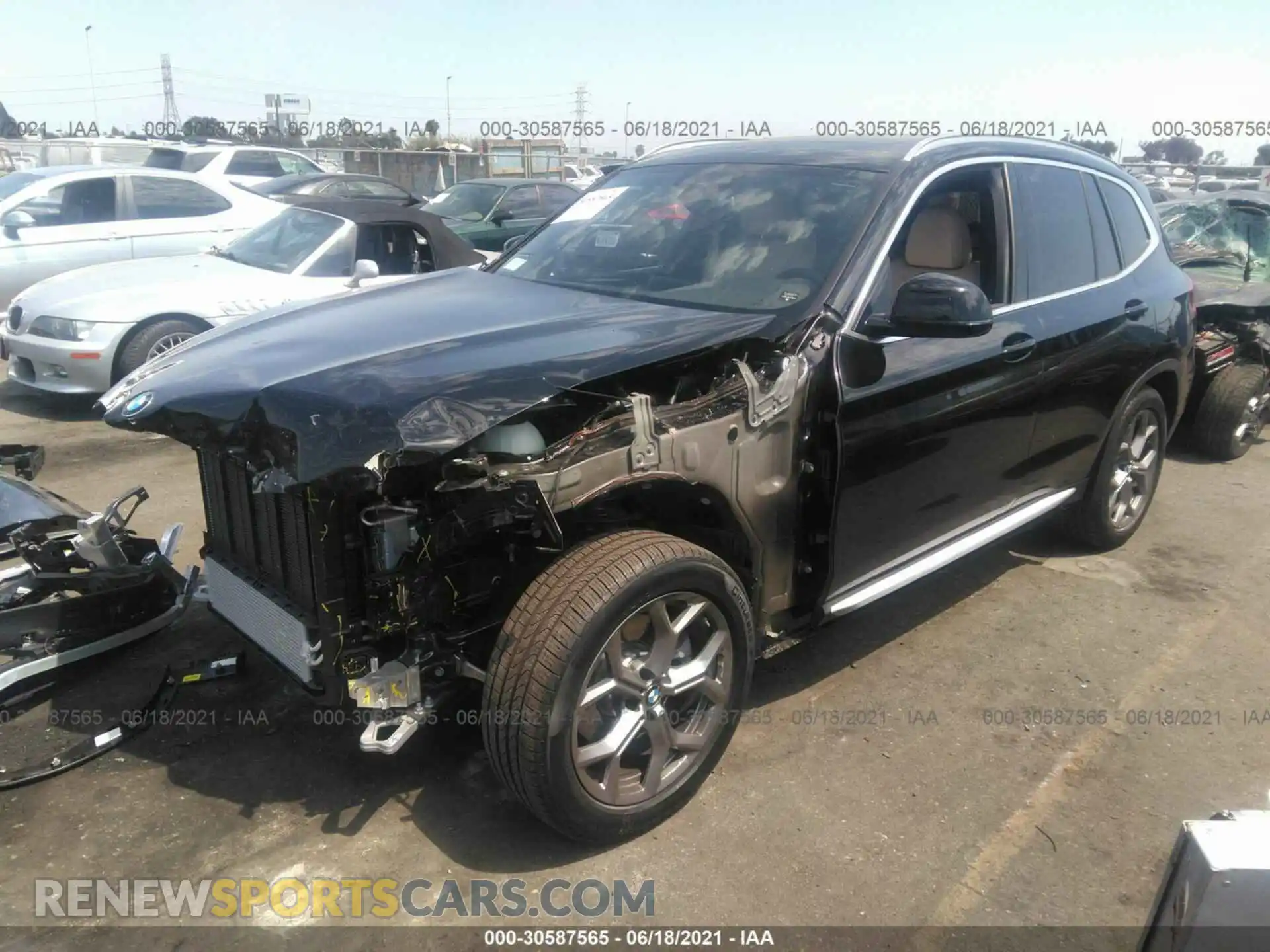 2 Photograph of a damaged car 5UXTY3C01M9G11631 BMW X3 2021