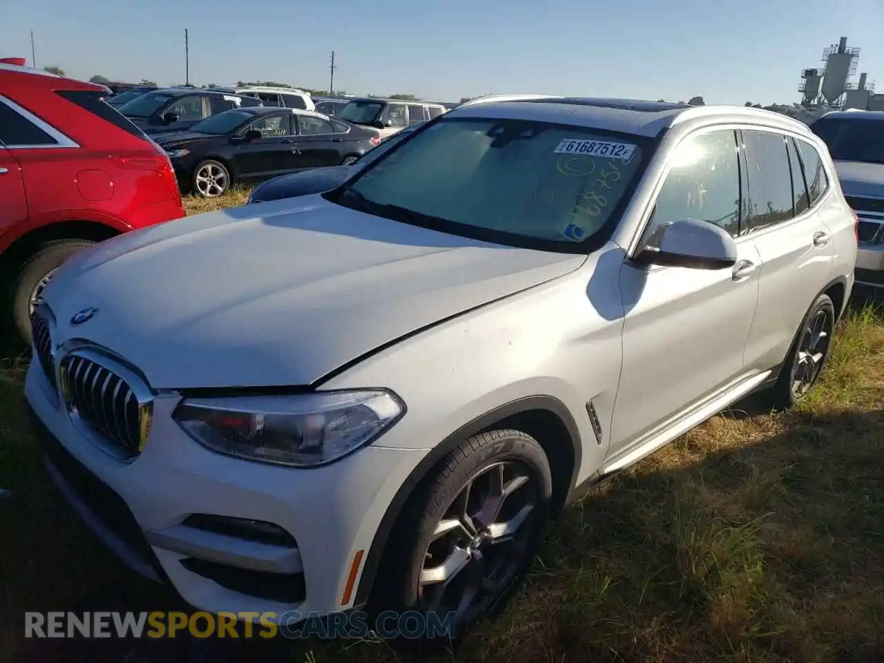 2 Photograph of a damaged car 5UXTY3C02M9E14404 BMW X3 2021