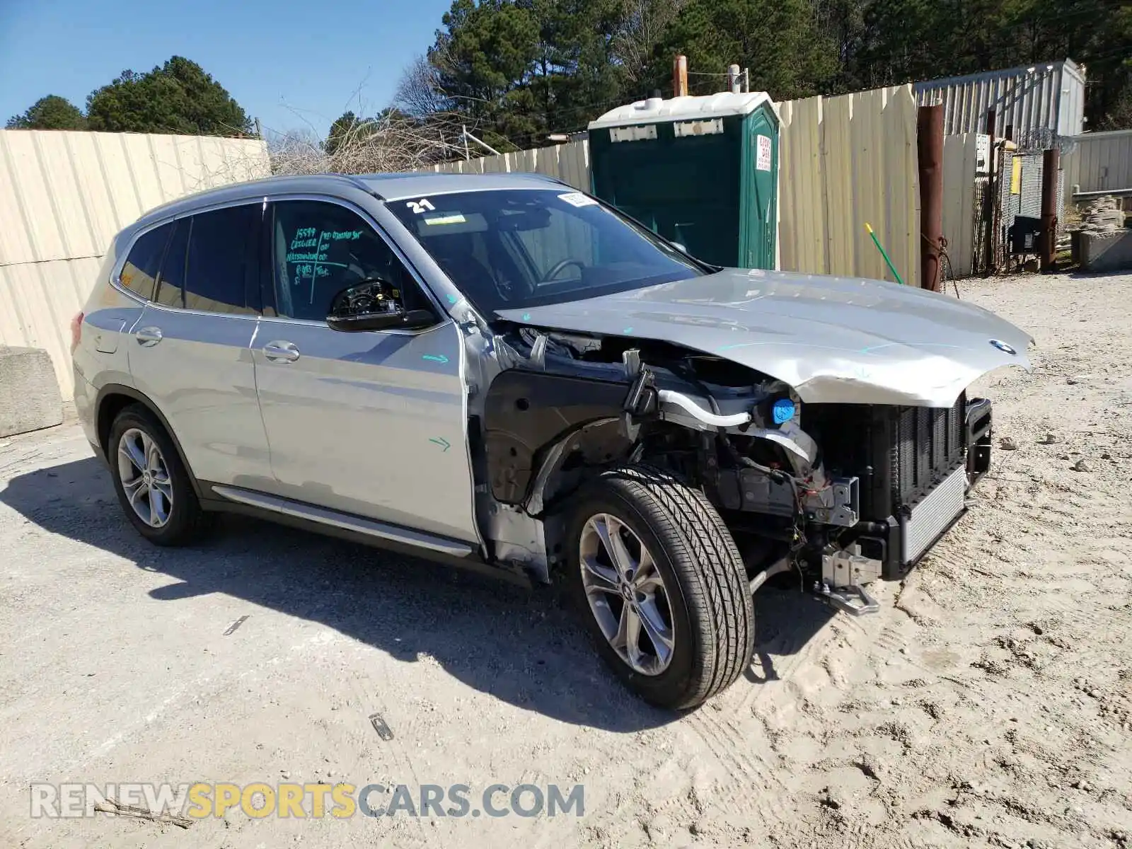 1 Photograph of a damaged car 5UXTY3C02M9E56345 BMW X3 2021