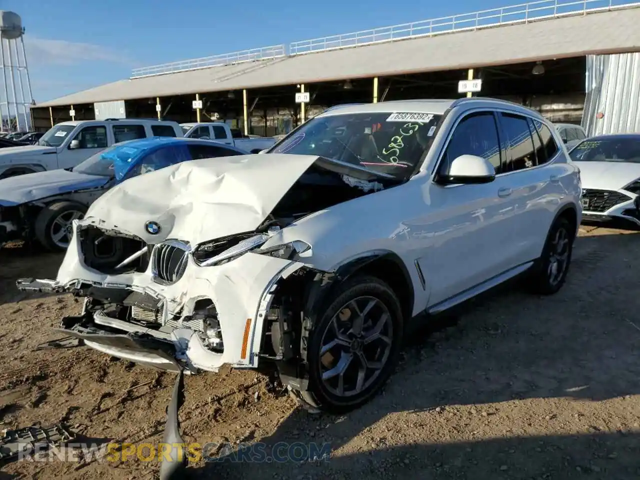 2 Photograph of a damaged car 5UXTY3C03M9E65636 BMW X3 2021