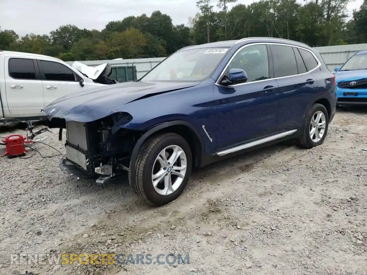 2 Photograph of a damaged car 5UXTY3C03M9G26311 BMW X3 2021
