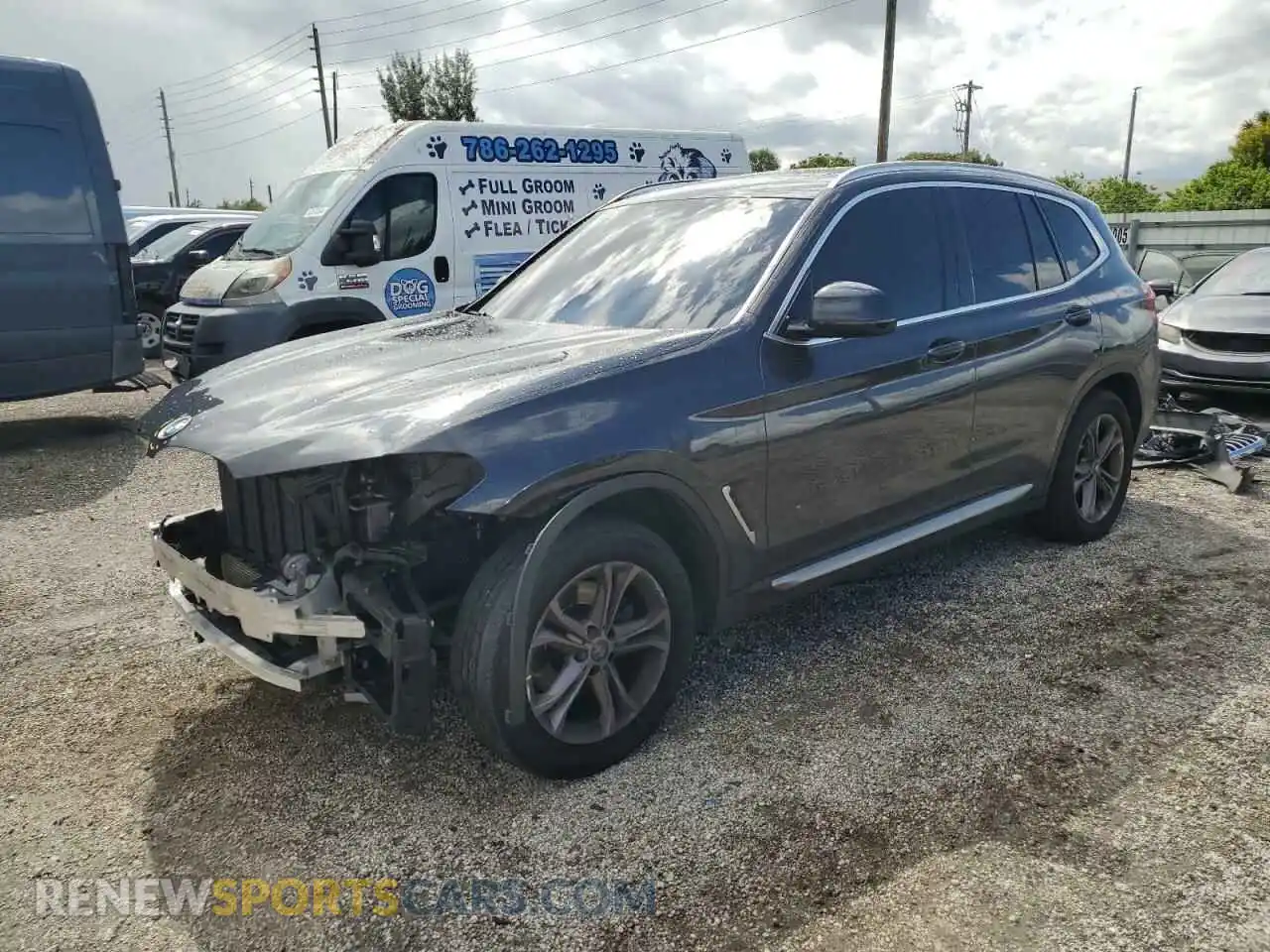 1 Photograph of a damaged car 5UXTY3C03M9G42590 BMW X3 2021