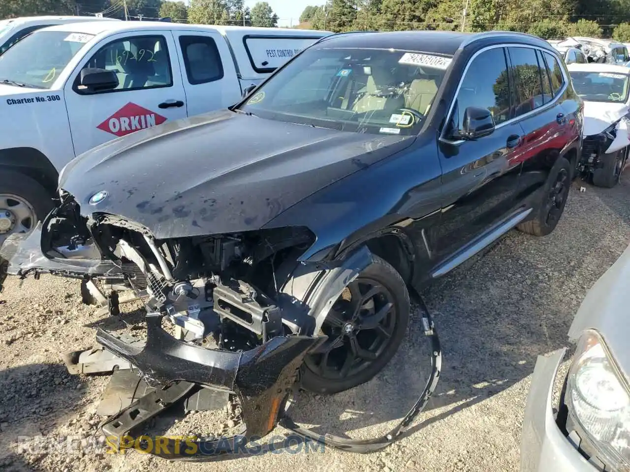 2 Photograph of a damaged car 5UXTY3C03M9H33830 BMW X3 2021