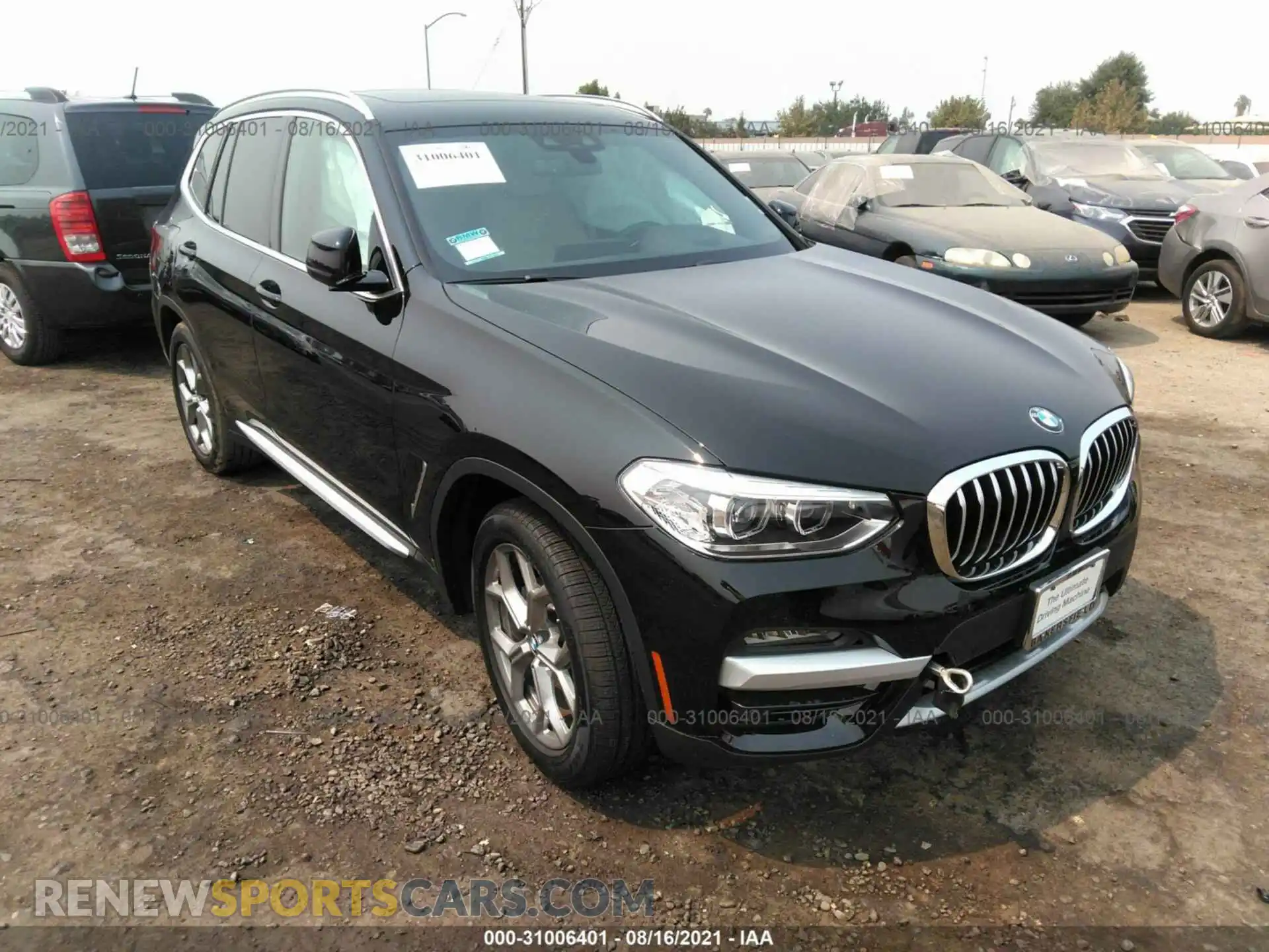1 Photograph of a damaged car 5UXTY3C04M9G67370 BMW X3 2021