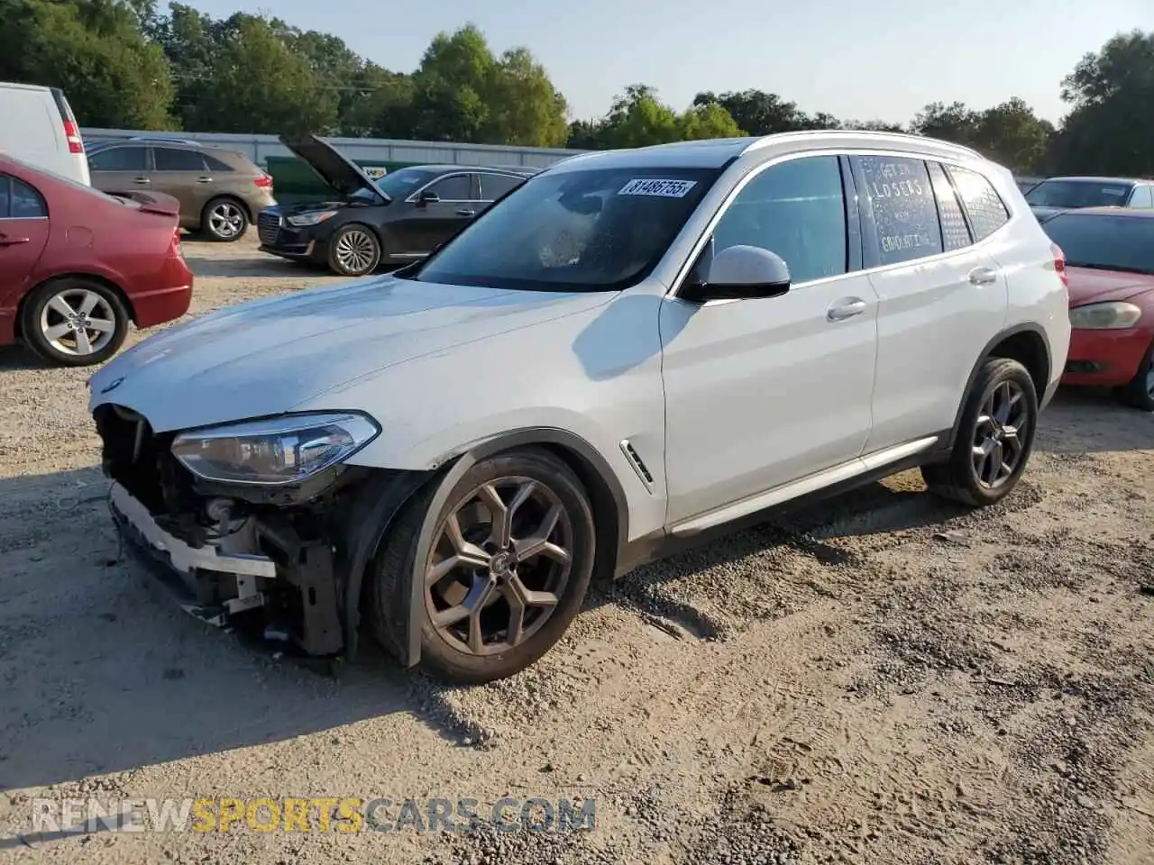 1 Photograph of a damaged car 5UXTY3C05M9D96593 BMW X3 2021