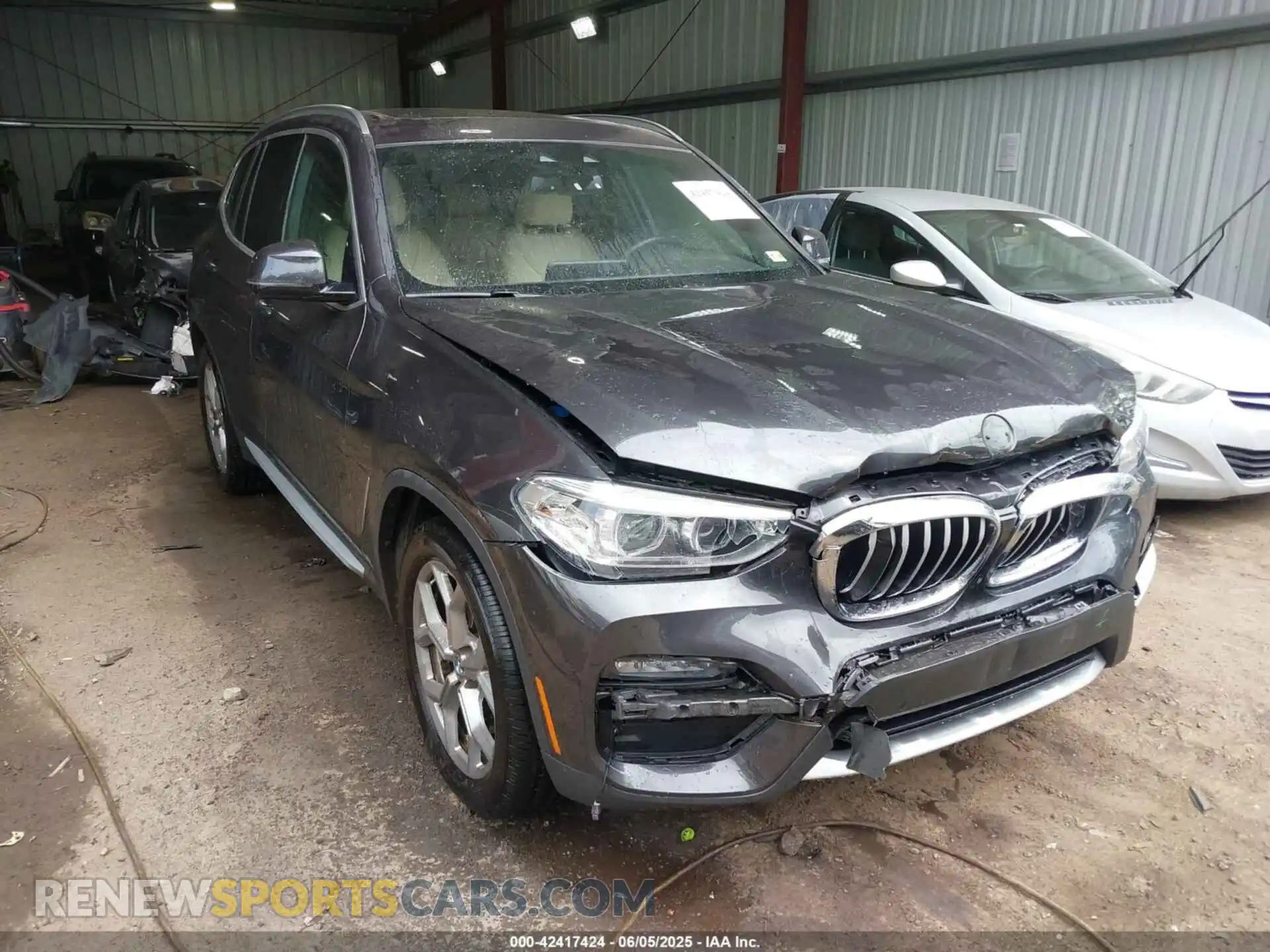 1 Photograph of a damaged car 5UXTY3C05M9H65825 BMW X3 2021
