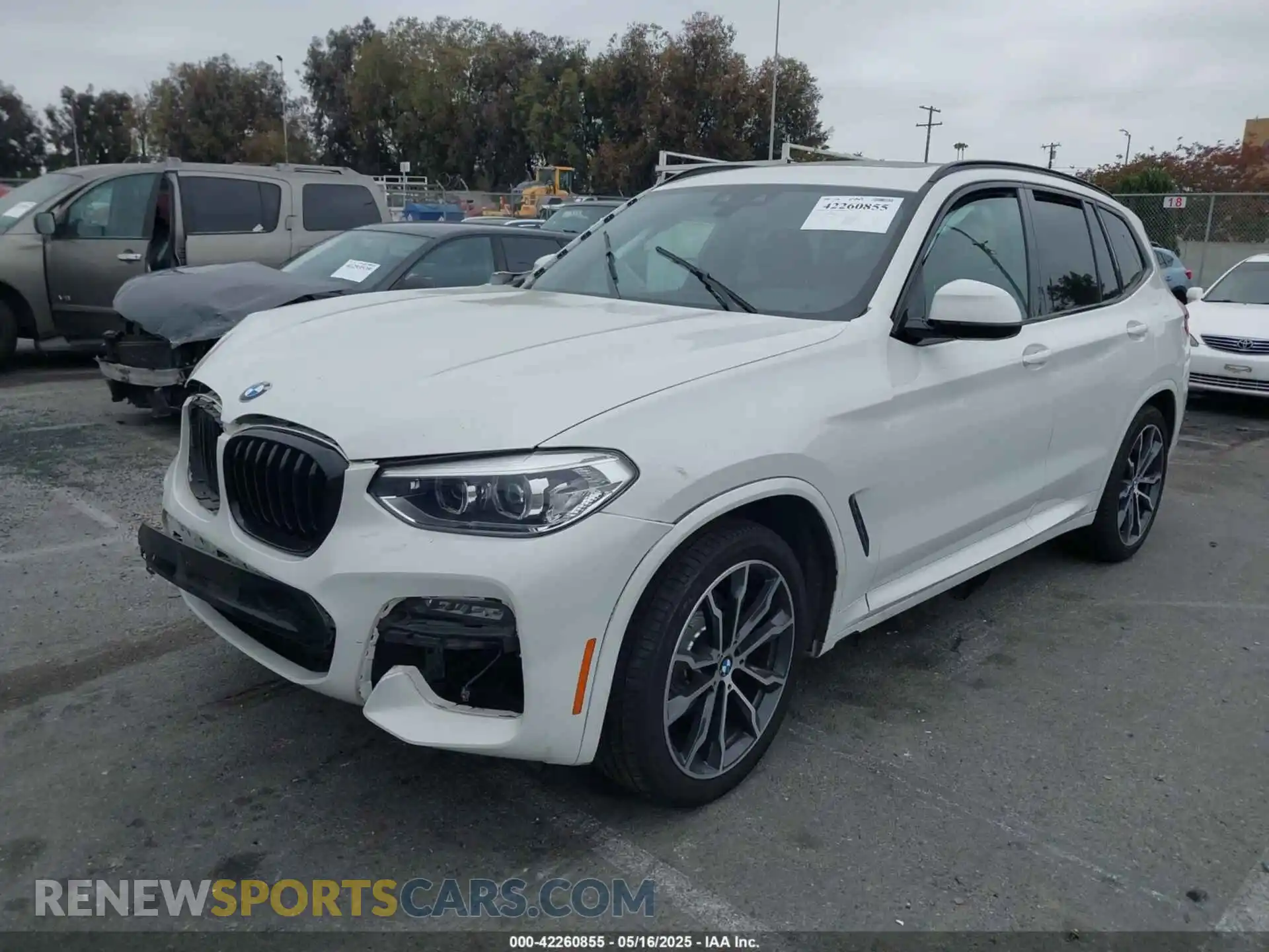 2 fotografías del automóvil dañado 5UXTY3C06M9G70867 BMW X3 2021