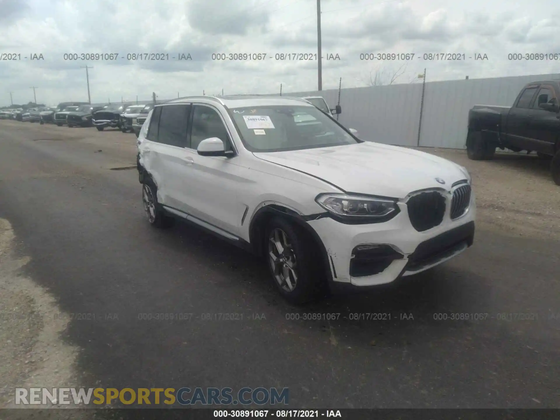 1 Photograph of a damaged car 5UXTY3C06M9H17525 BMW X3 2021