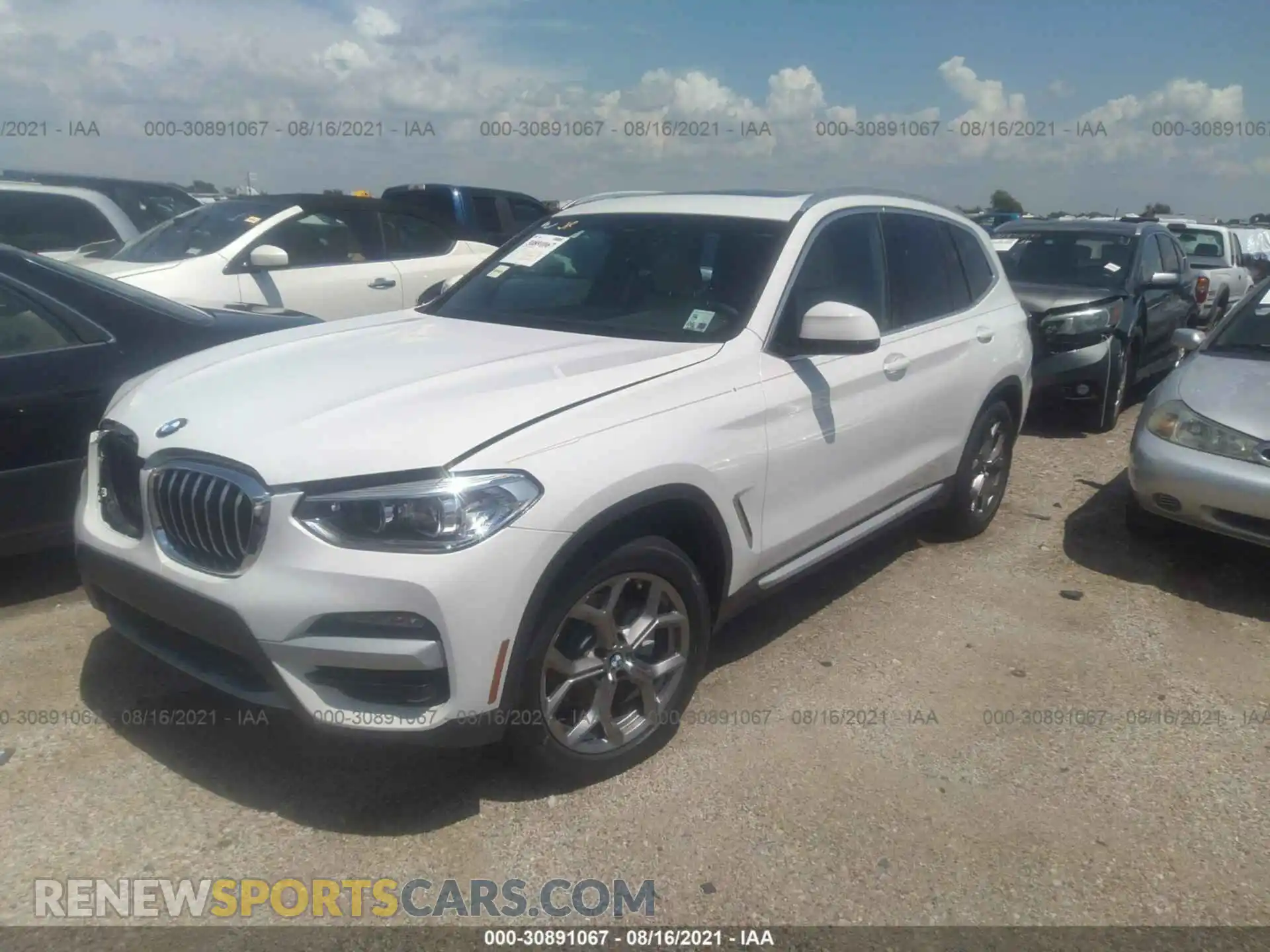 2 Photograph of a damaged car 5UXTY3C06M9H17525 BMW X3 2021