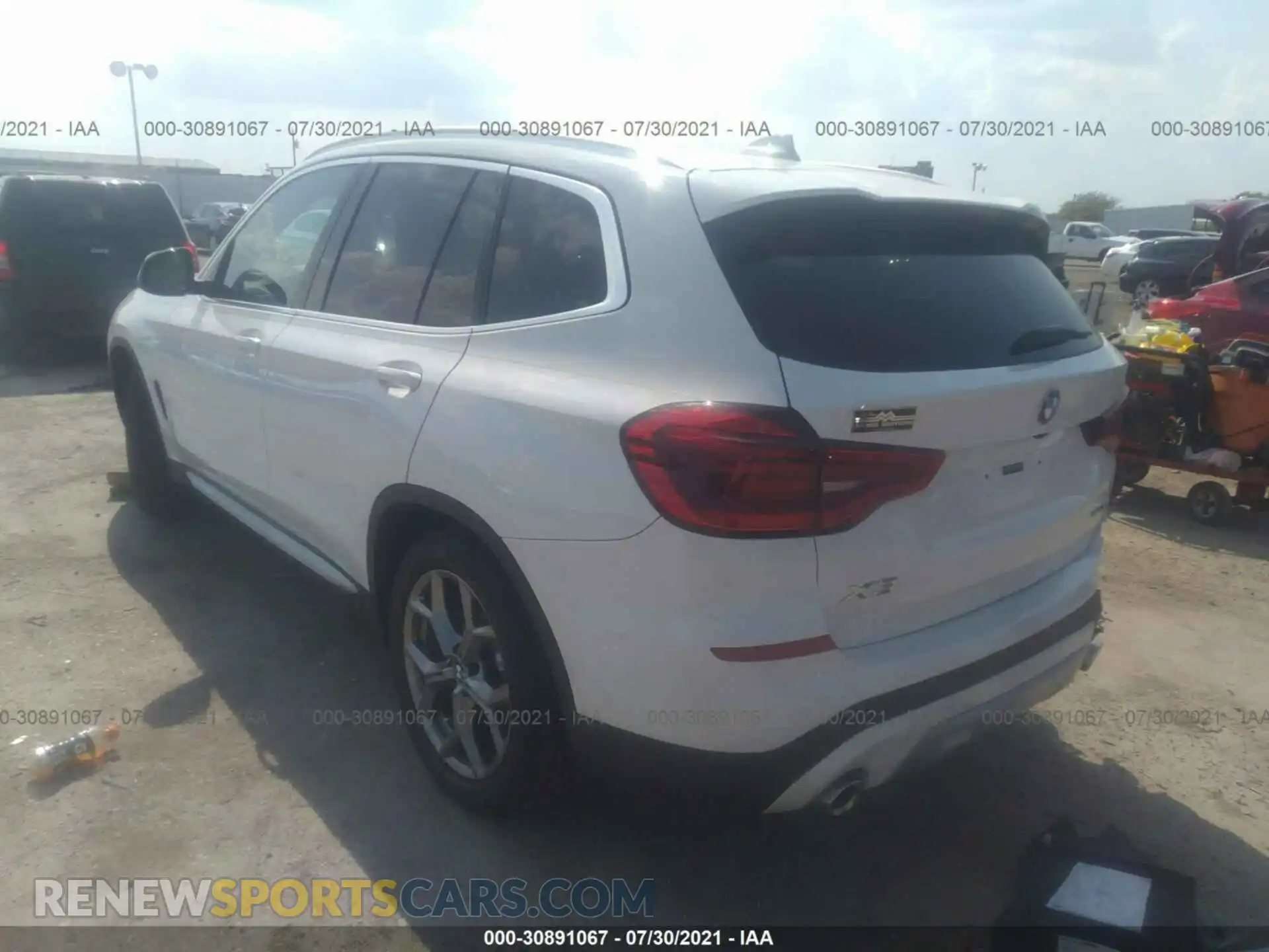 3 Photograph of a damaged car 5UXTY3C06M9H17525 BMW X3 2021