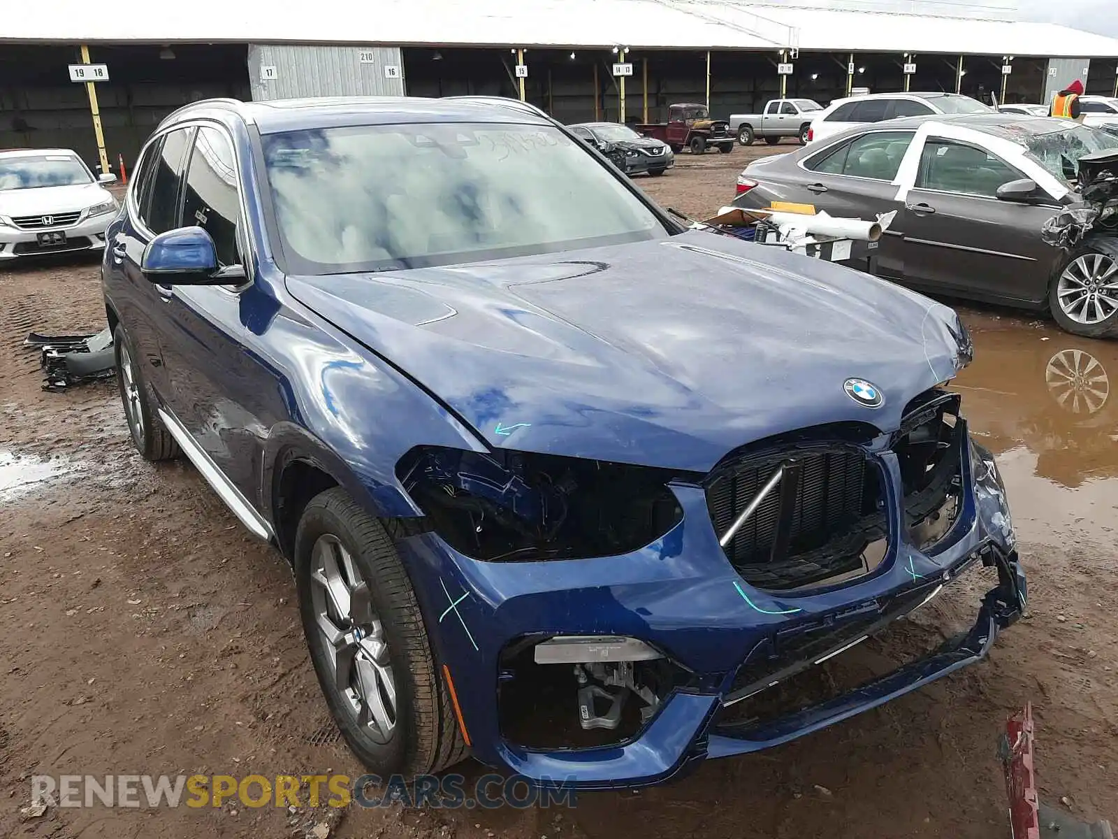 1 Photograph of a damaged car 5UXTY3C08M9E90421 BMW X3 2021