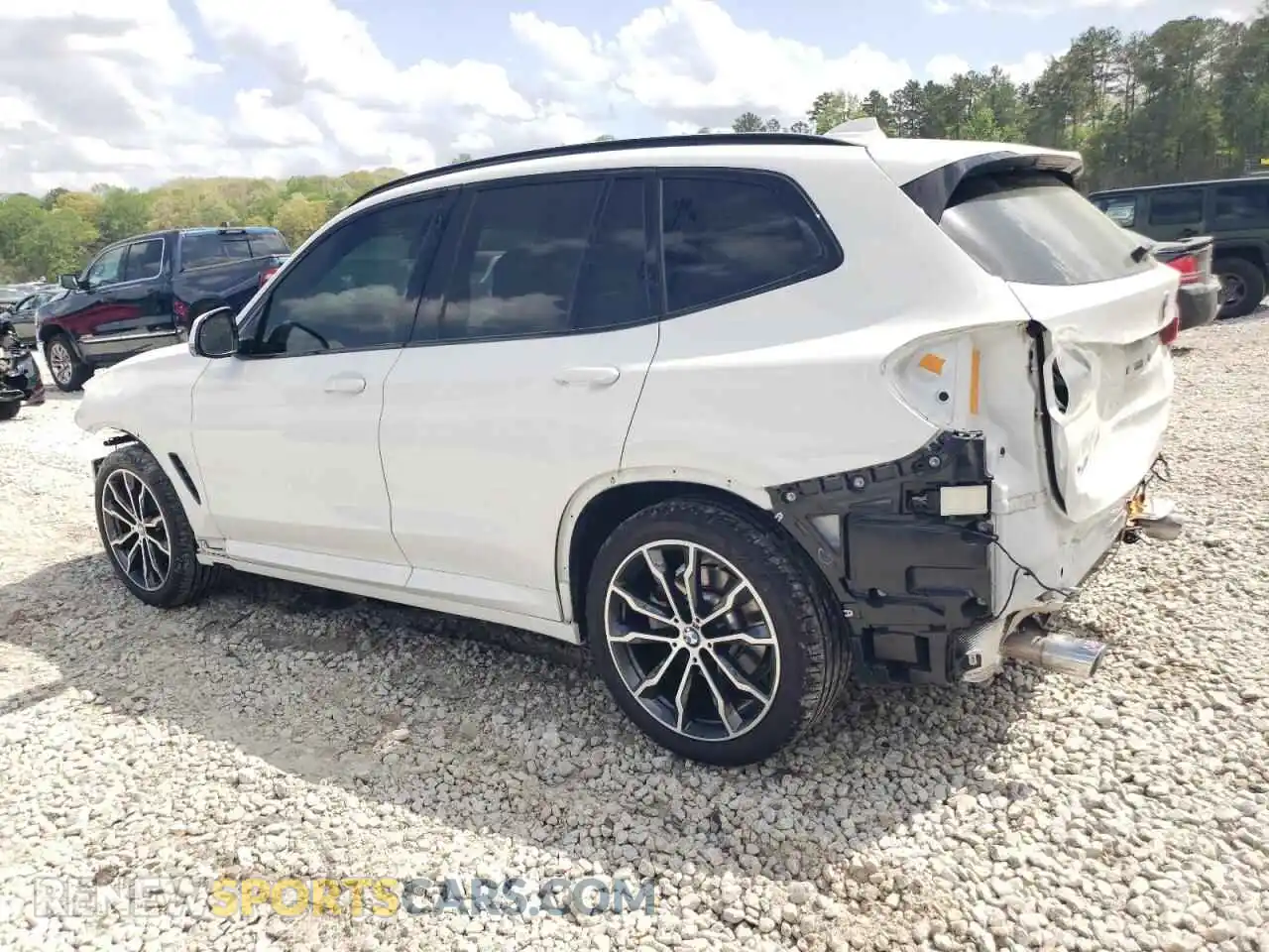 2 Photograph of a damaged car 5UXTY3C09M9G62309 BMW X3 2021