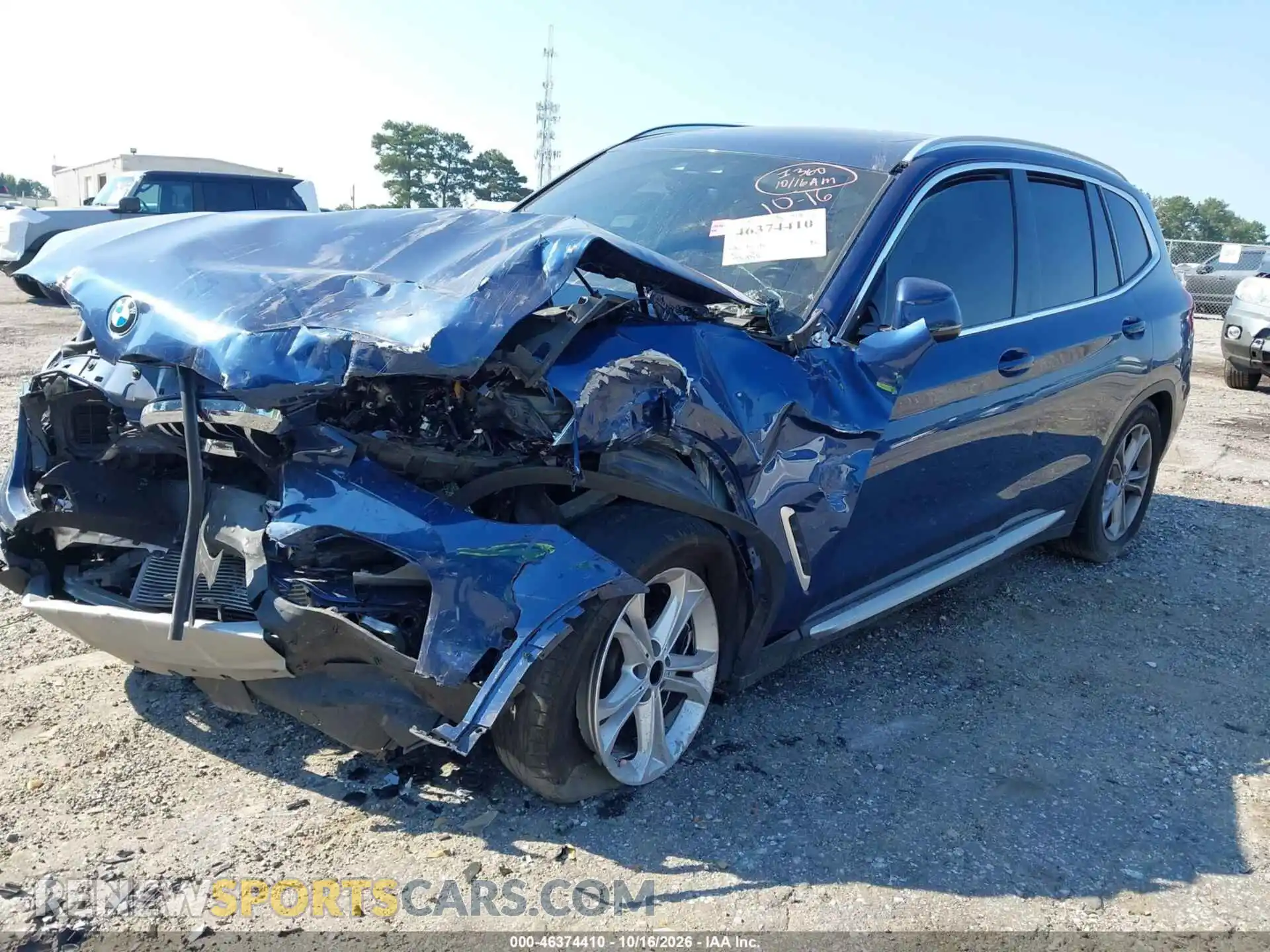 2 fotografías del automóvil dañado 5UXTY3C09M9H14943 BMW X3 2021