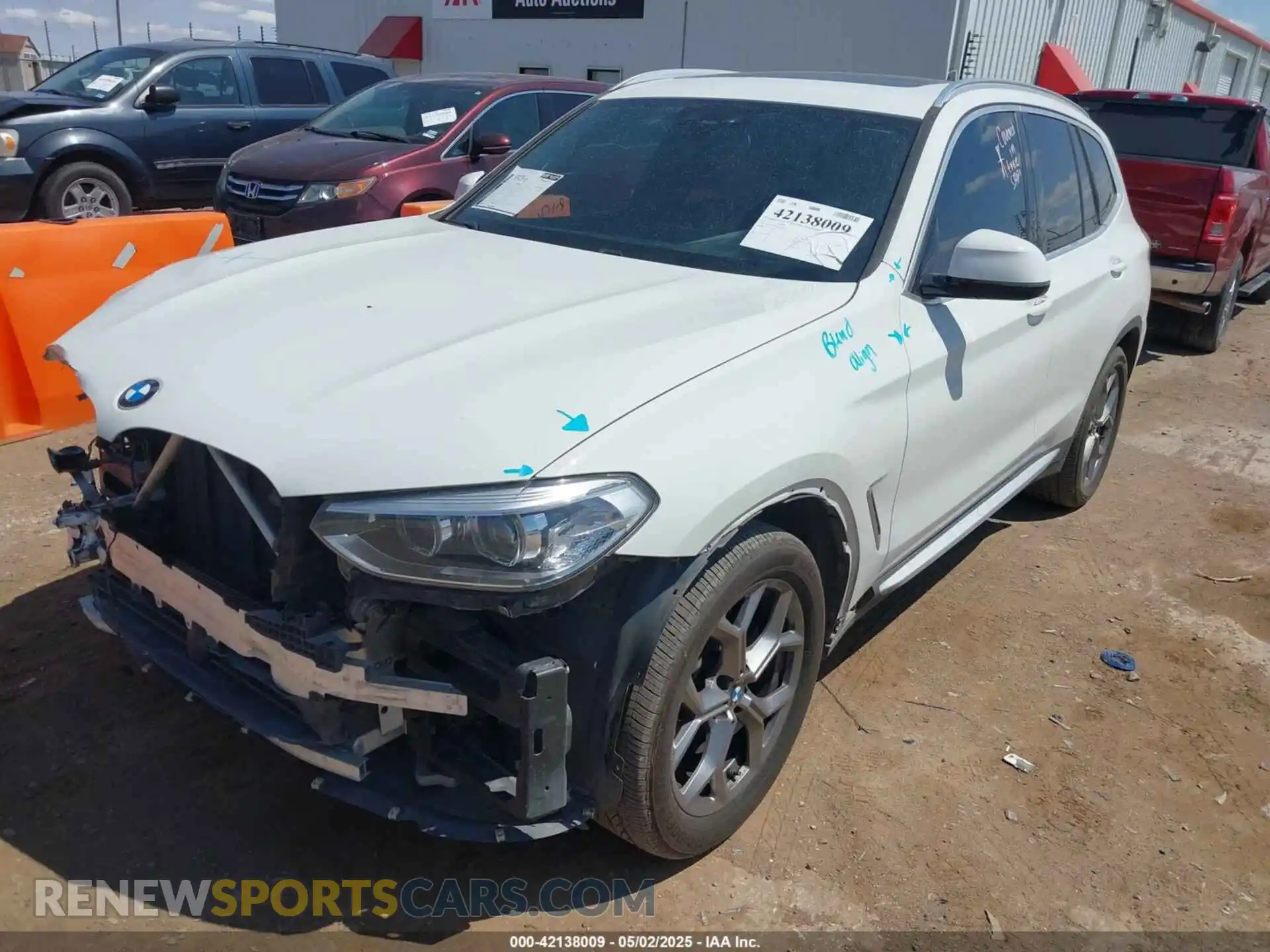 2 Photograph of a damaged car 5UXTY3C0XM9E41981 BMW X3 2021
