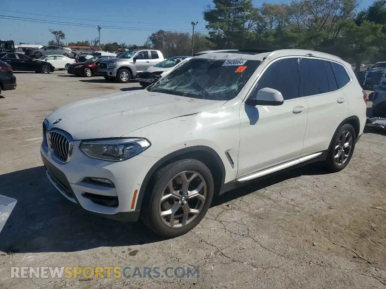 1 Photograph of a damaged car 5UXTY5C00M9D90504 BMW X3 2021